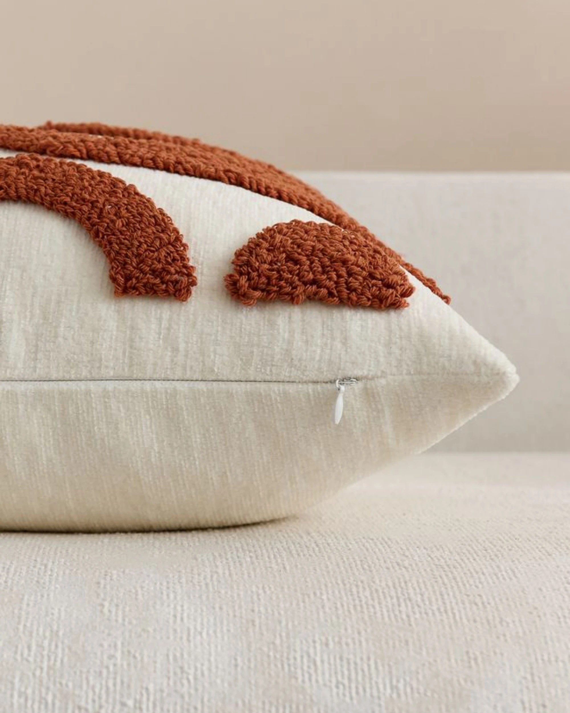 Gioia Casa 2-Pack Tufted Wave Cushion Covers 45cm x 45cm - Rust - Kmart