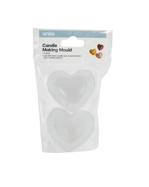 2 Pack Candle Making Mould - Heart