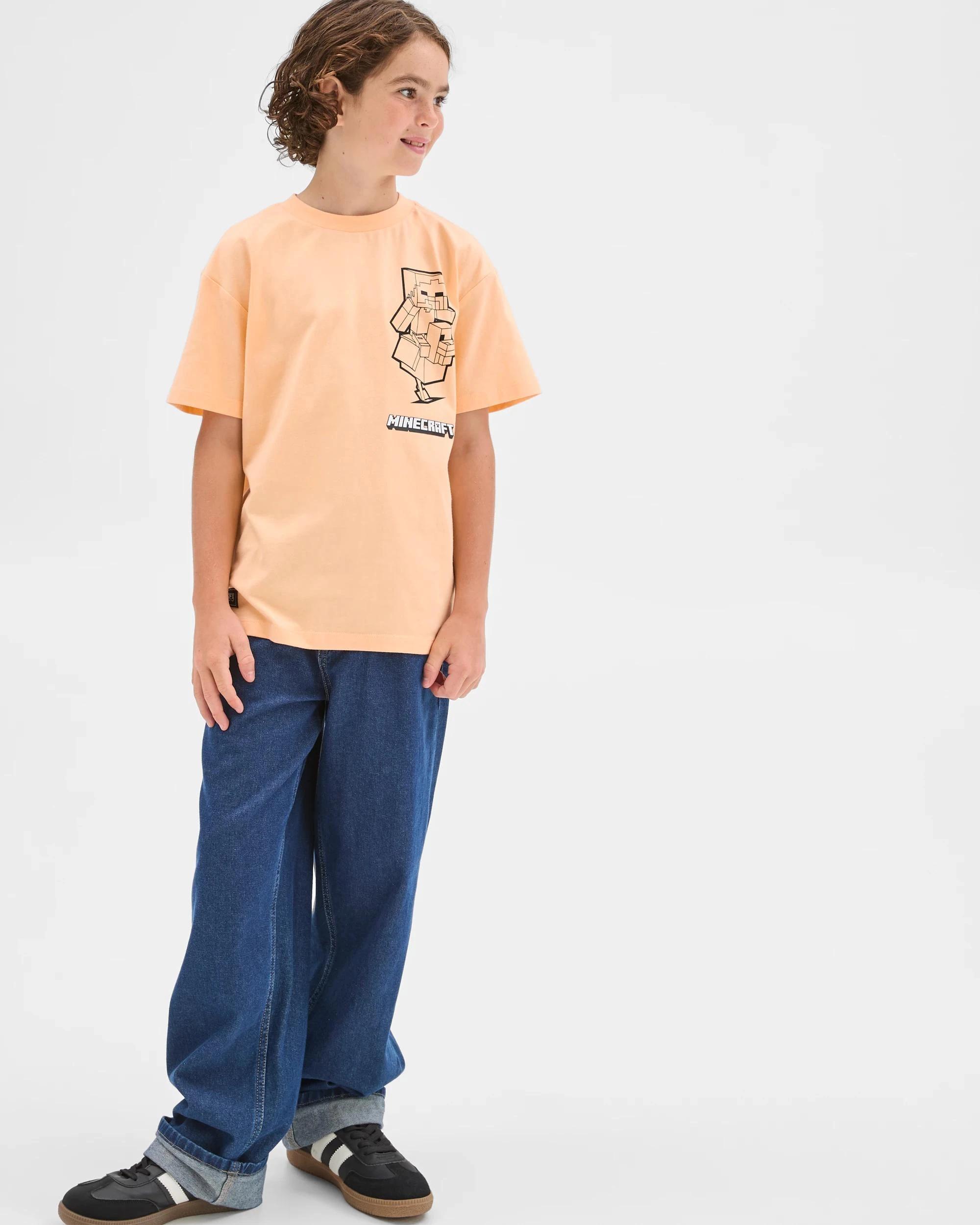 1 Minecraft Harmony Day Australian Cotton Print T-Shirt ORANGE, 1 of 2