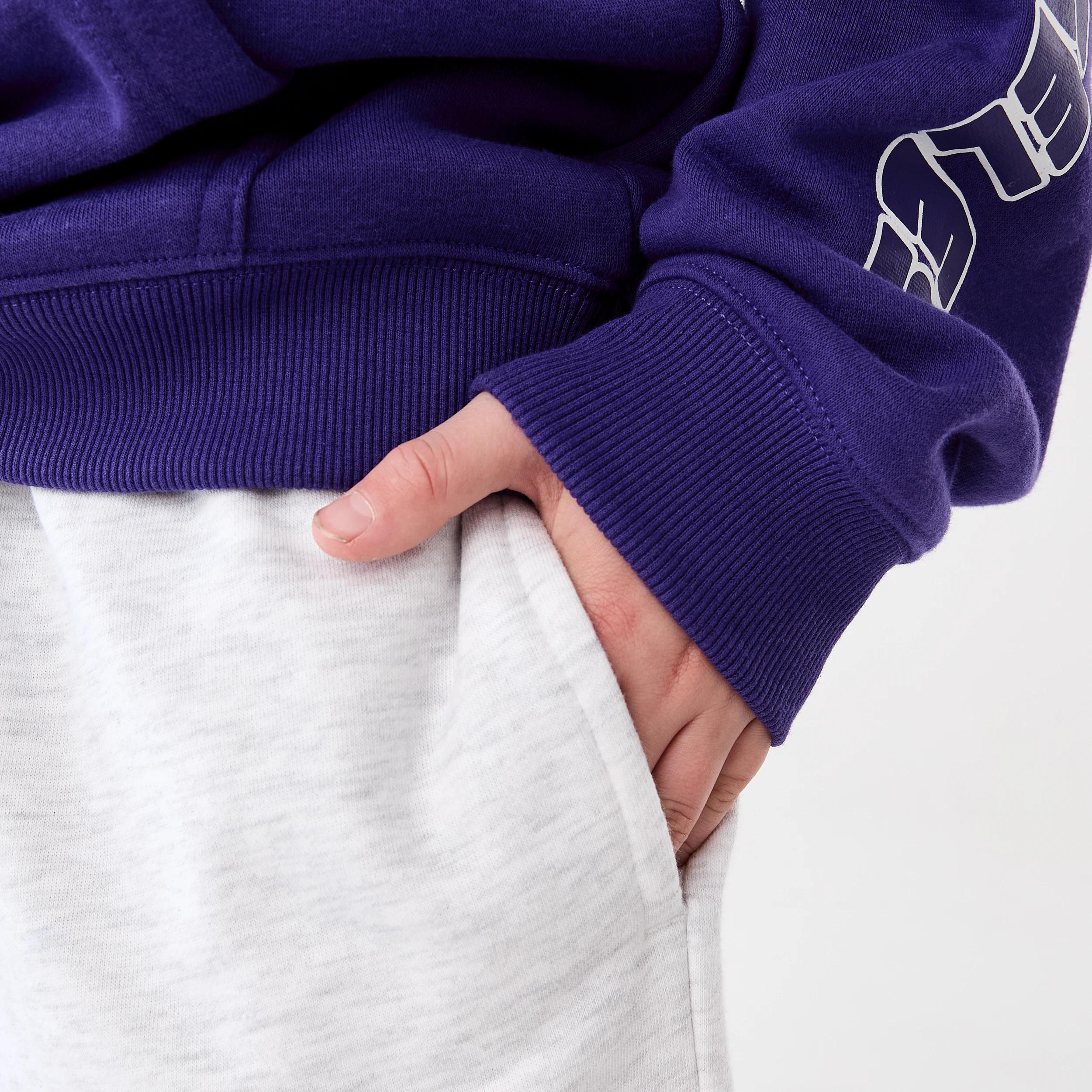 5 Official NBA Kids Fleece Shorts WHITE MARLE LAKERS TERRY SHORT, 5 of 8