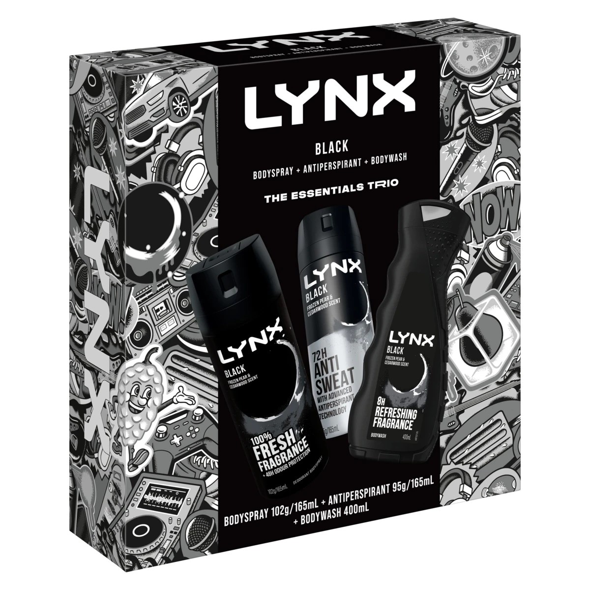3 LYNX Black The Essential's Trio Gift Set, 3 of 6