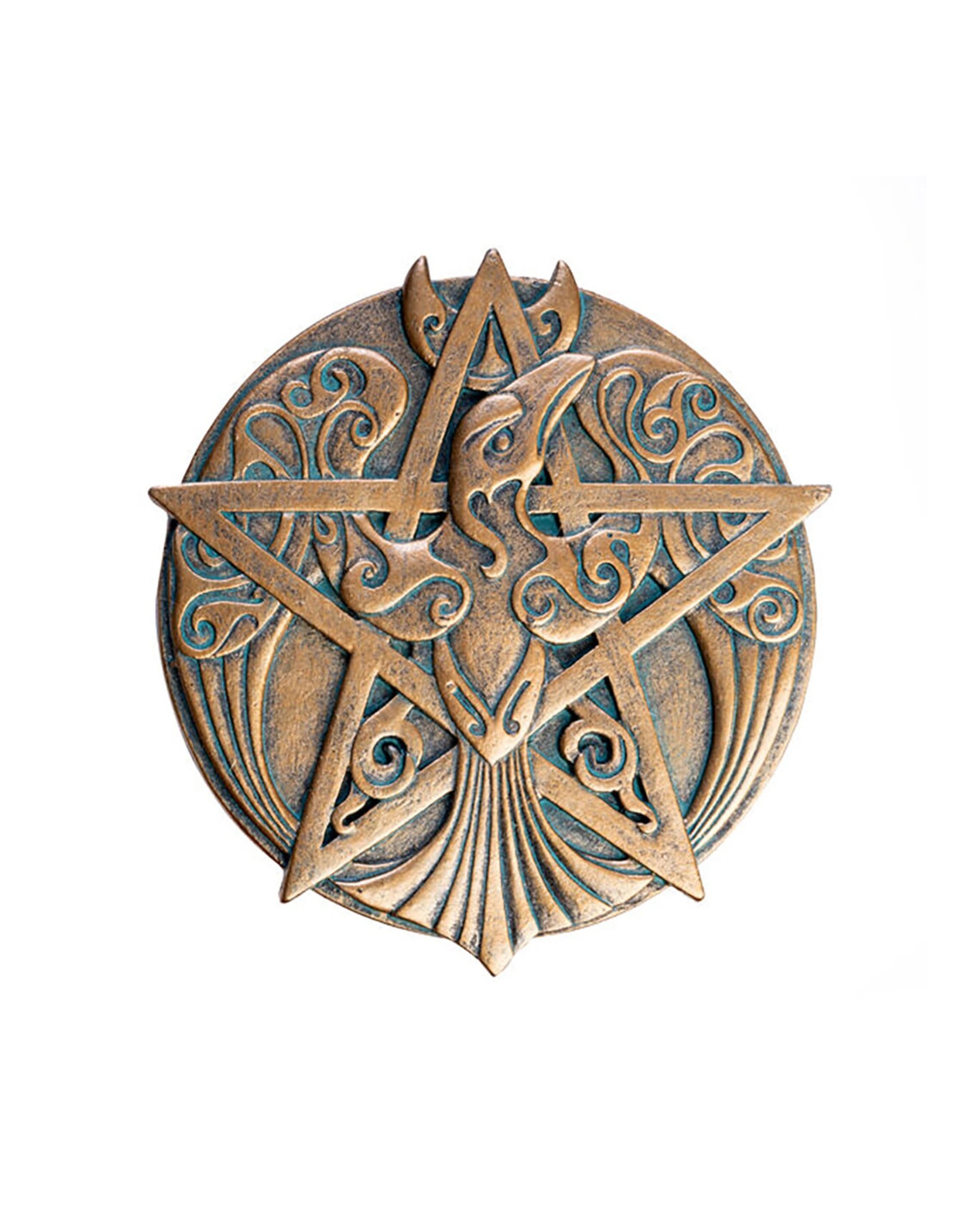 3 Mystical Worlds Trinket Box Pentacle Jewellery Storage Decor Antique - Gold, 3 of 4