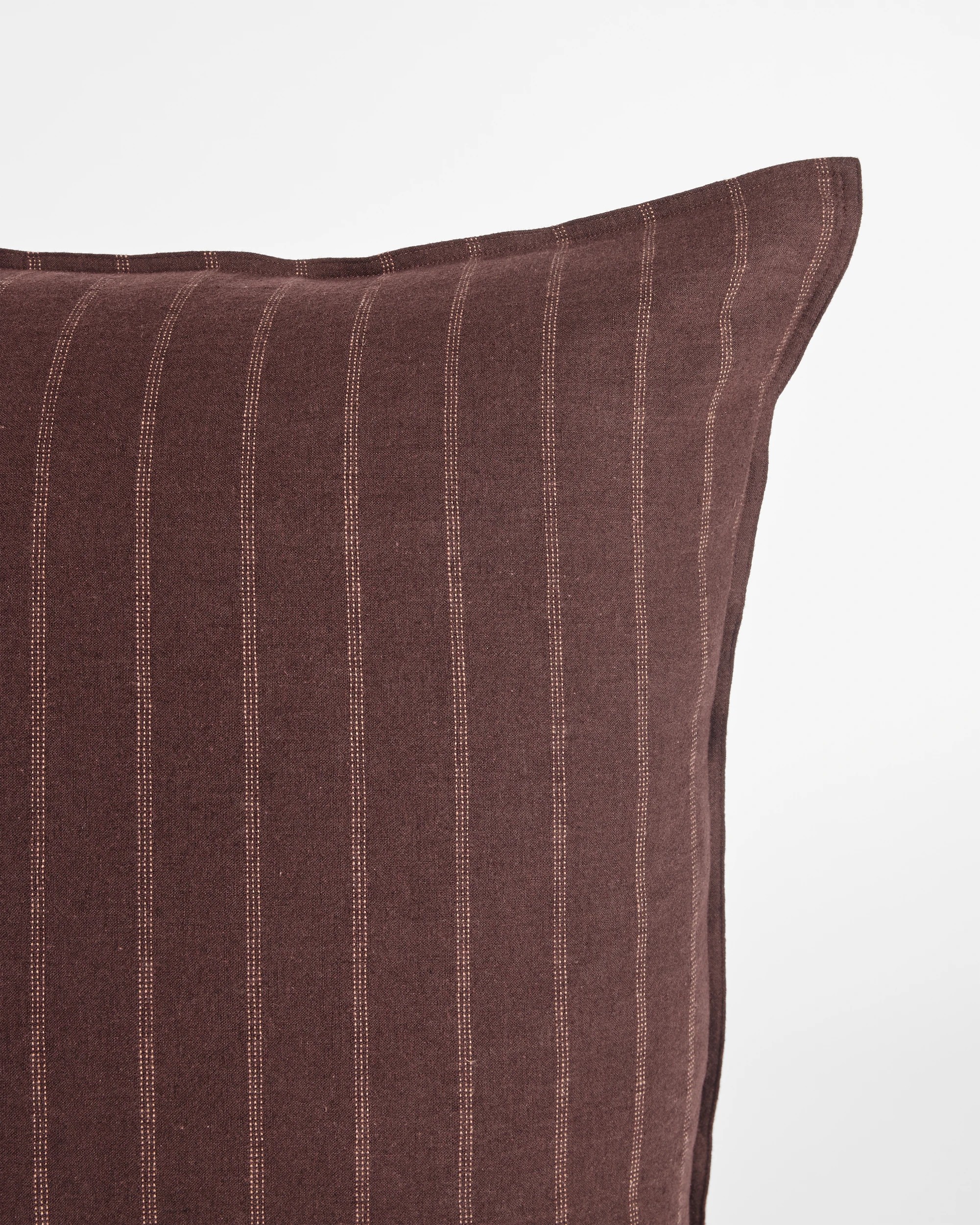 3 Target Adelle Stripe Linen/Cotton European Pillowcase - Queen Bed - Brown, 3 of 10