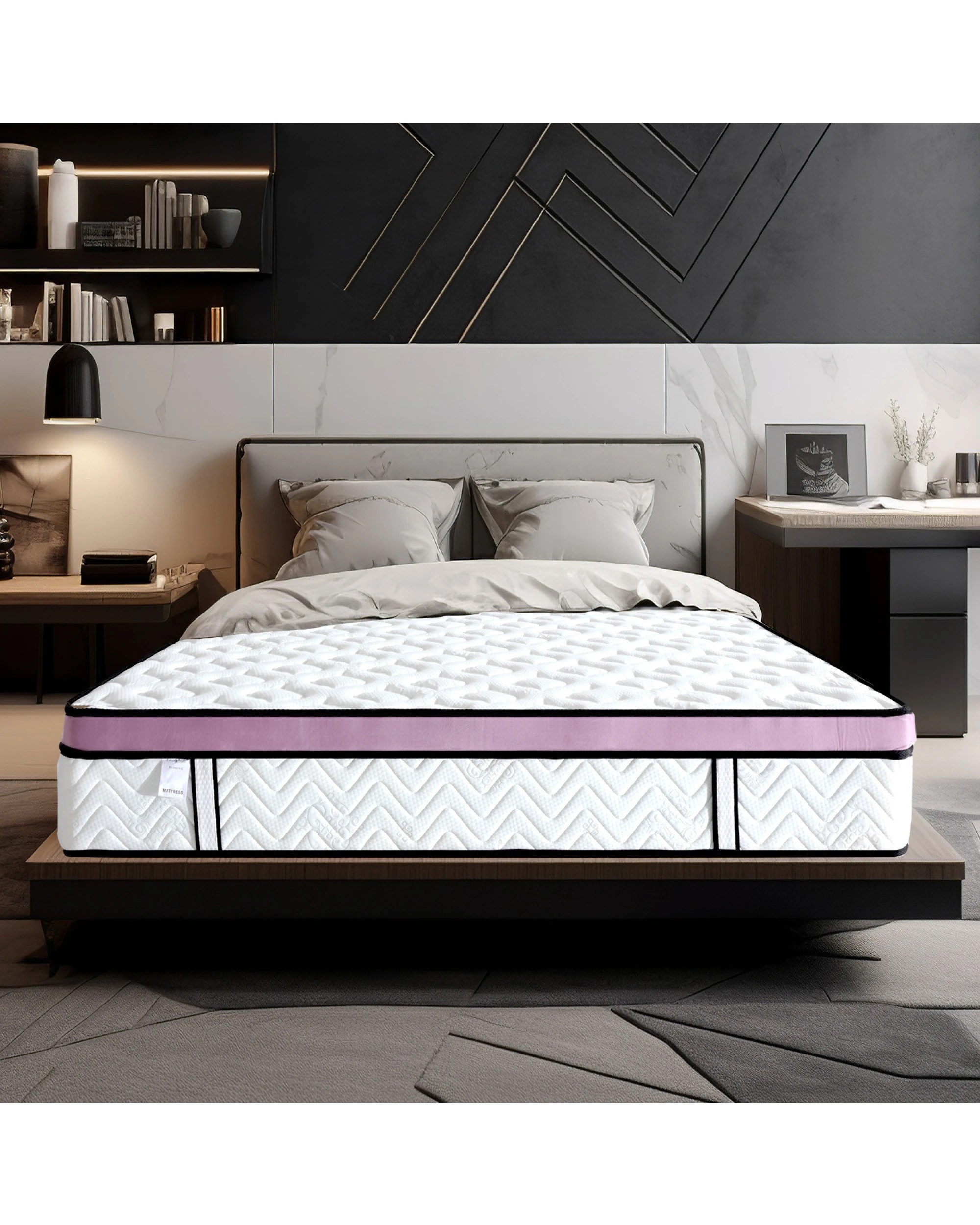 9 Laura Hill Euro Top Spring Pocket Mattress Queen - 30cm, 9 of 10