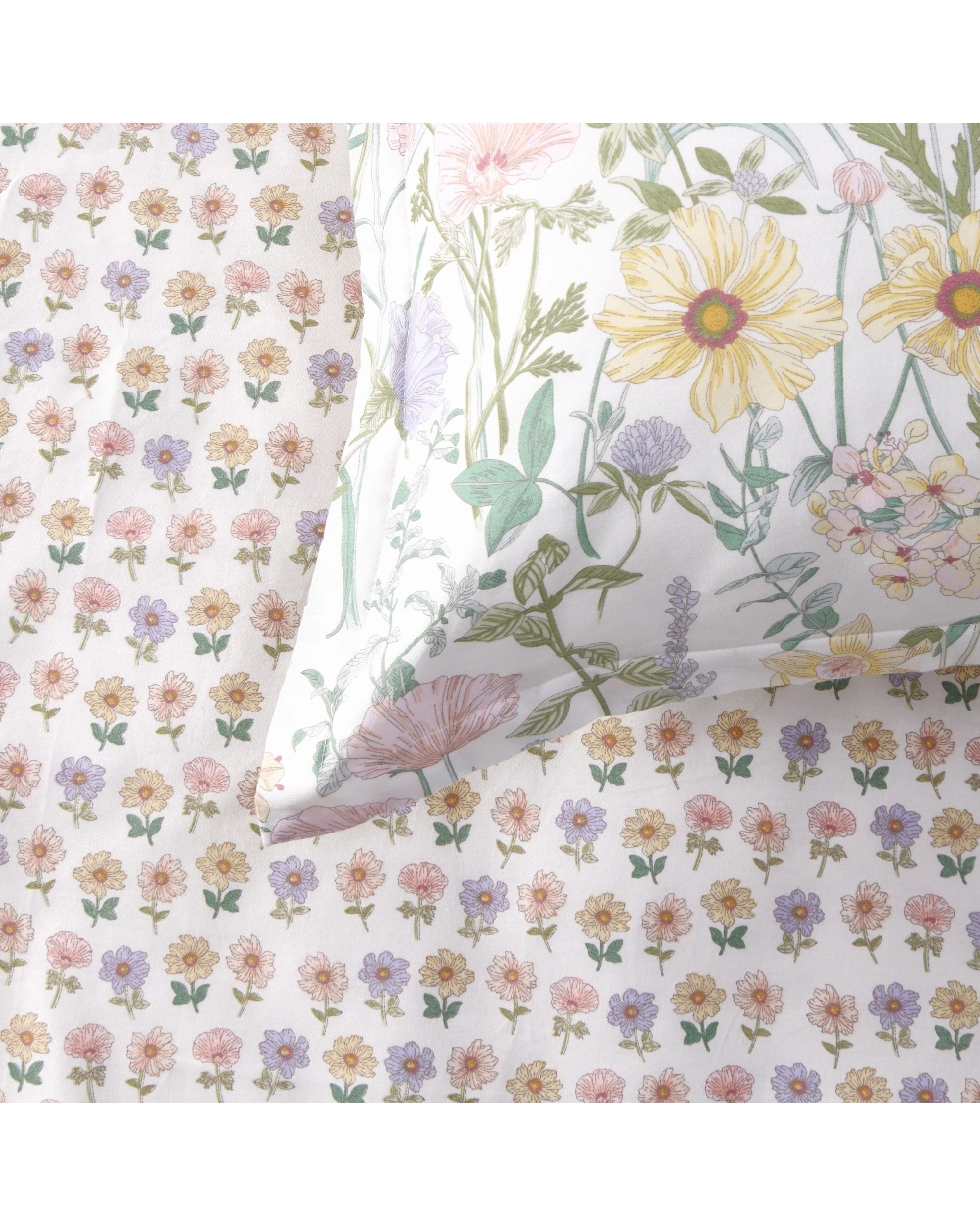 5 Dreamaker 100% Amara Cotton Reversible Quilt Cover Set - King Single Bed - Floral and Botanical, 5 of 8