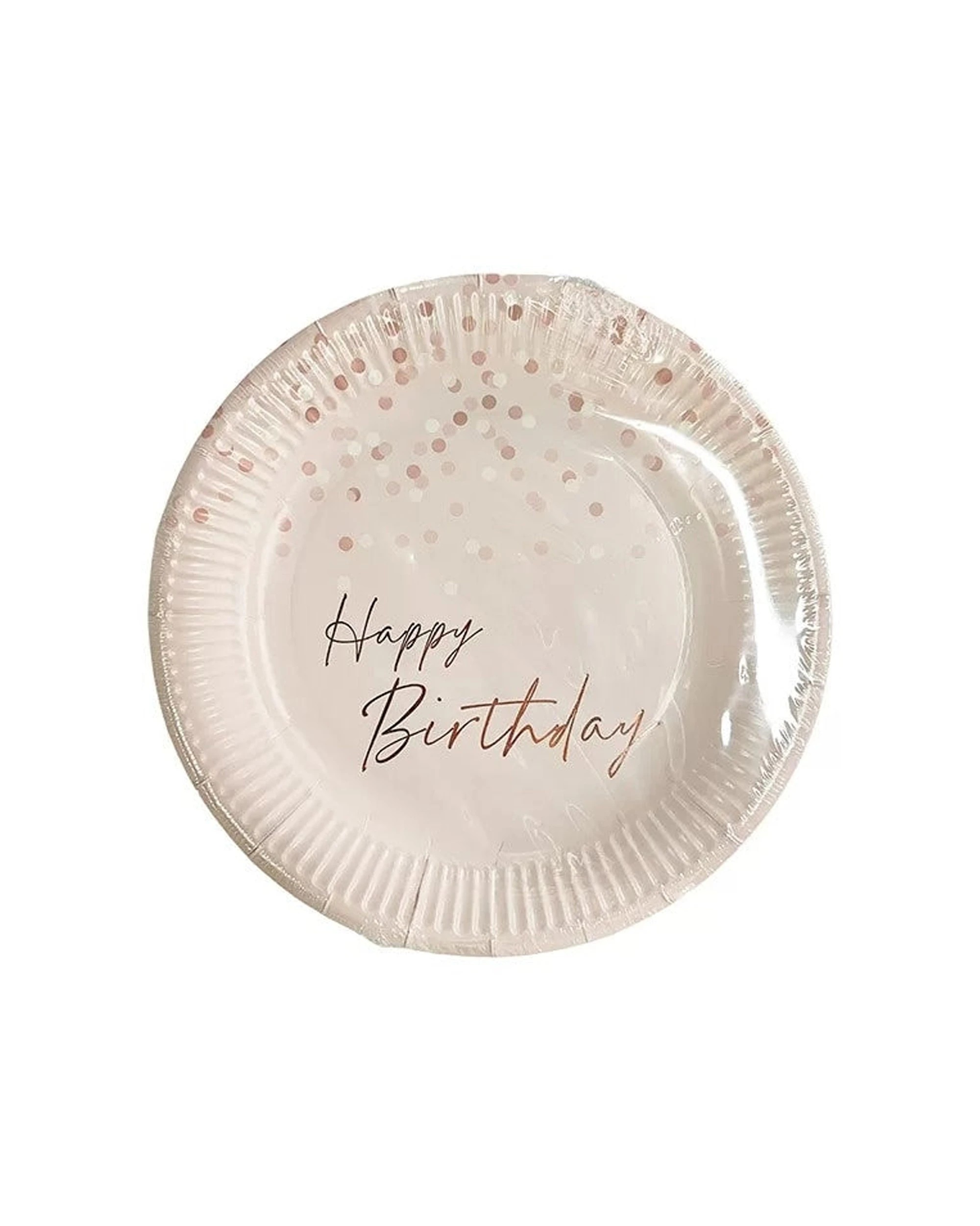 1 Party Maker 8pc Happy Birthday Paper Plates Supplies - Pink, 1 of 1