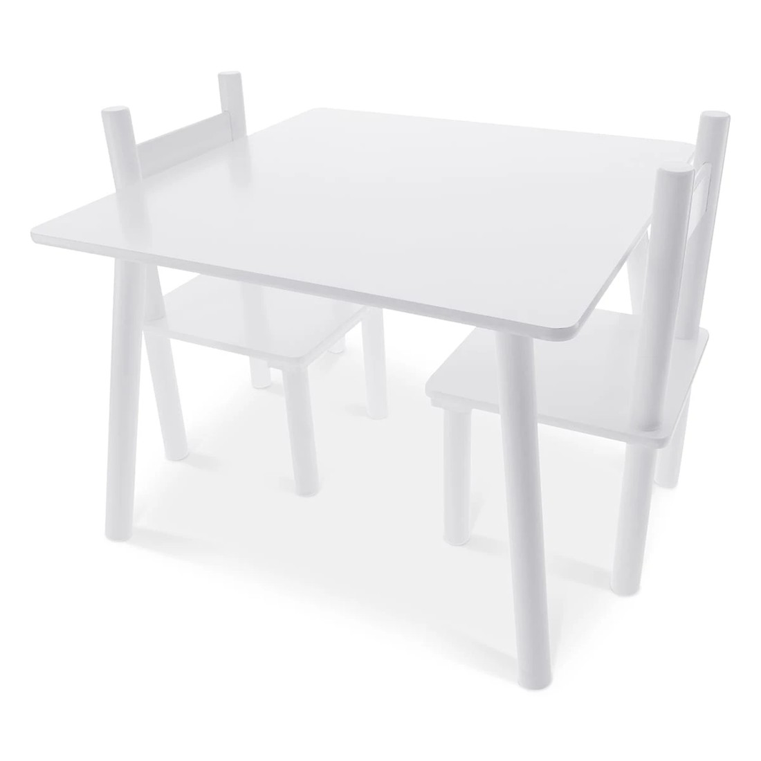 9 3 Piece Table and Chair Set - White, 9 of 10