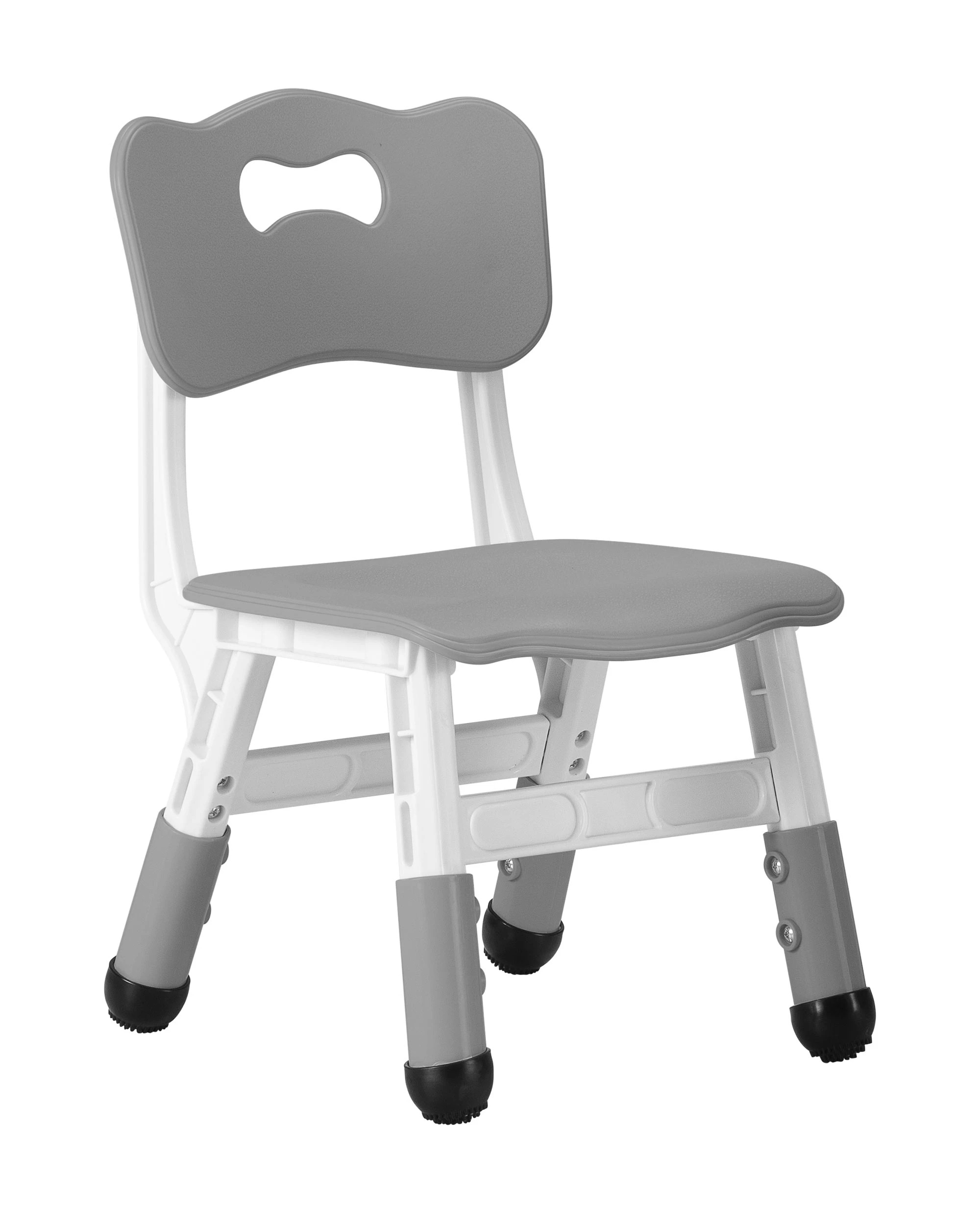 4 5PCS PlayPals Kids Table and Chairs Set Height Adjustable Graffiti 120x60cm Grey, 4 of 6