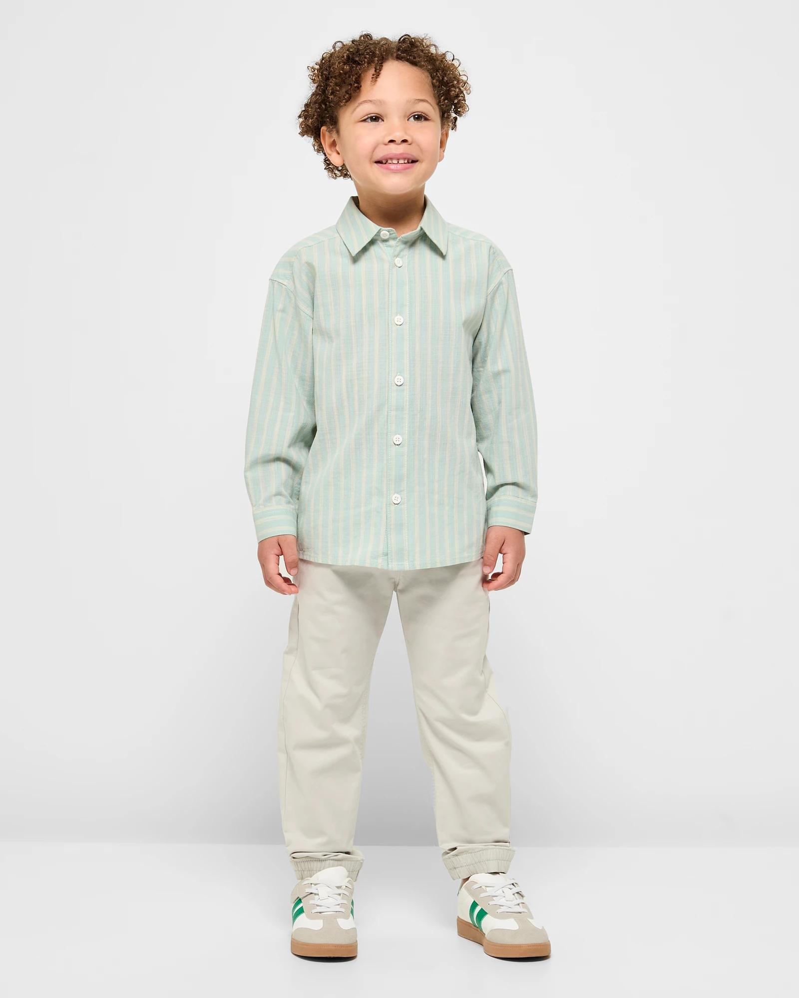 2 Target Australian Cotton Textured Shirt BLUE / STRIPE, 2 of 5