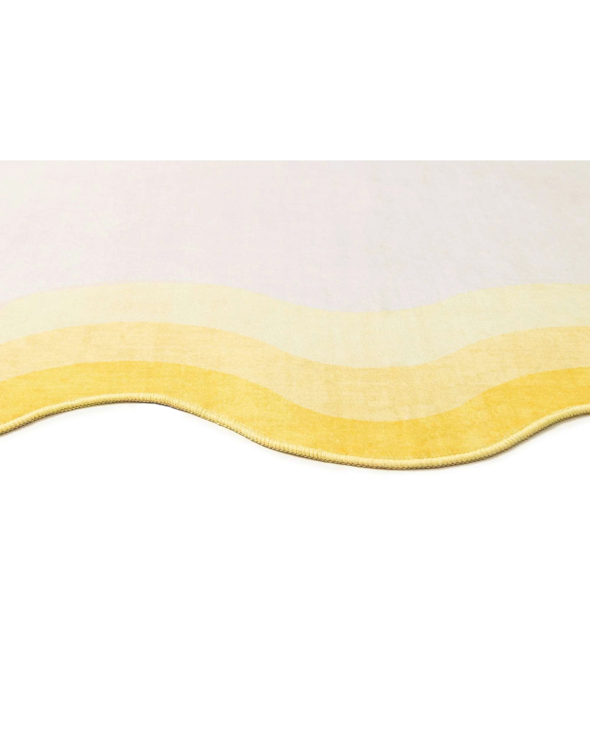 6 Loopsie Turi Tonal Scalloped Washable Rug-370cm x 270cm - Yellow, 6 of 8
