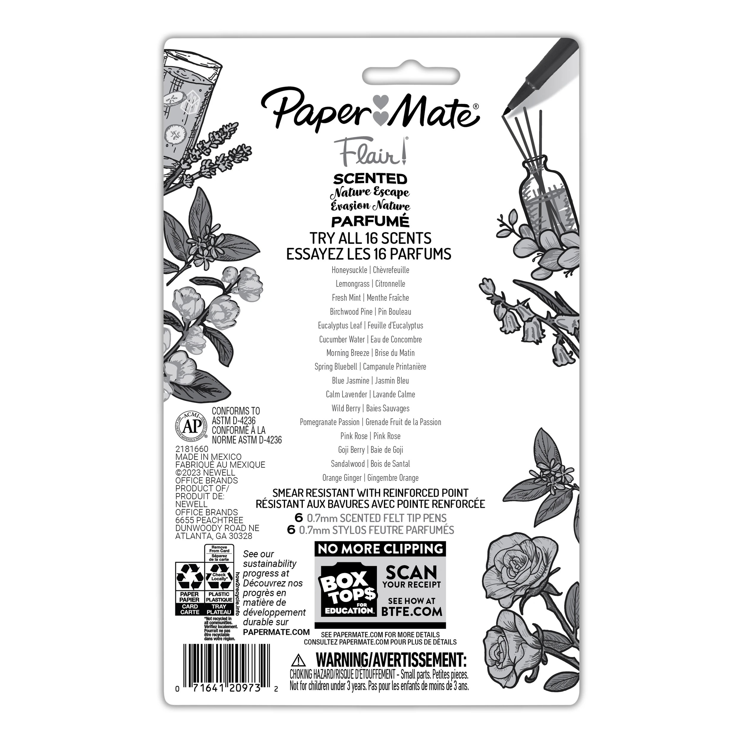 2 6 Pack Paper Mate Flair Scented Felt Tip Pens, 2 of 9