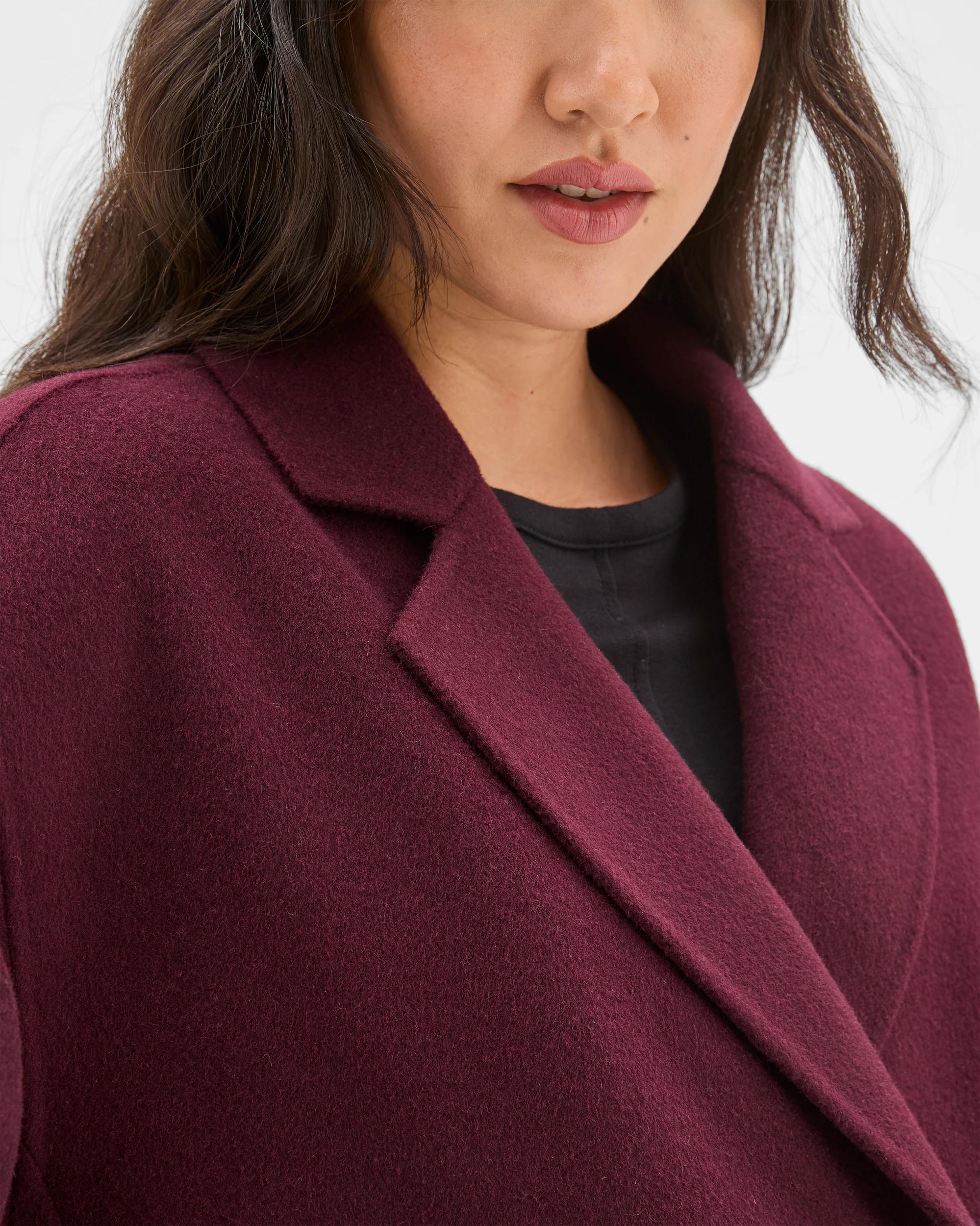 7 Preview Wool Blend Double Breasted Cocoon Coat PINOT, 7 of 7