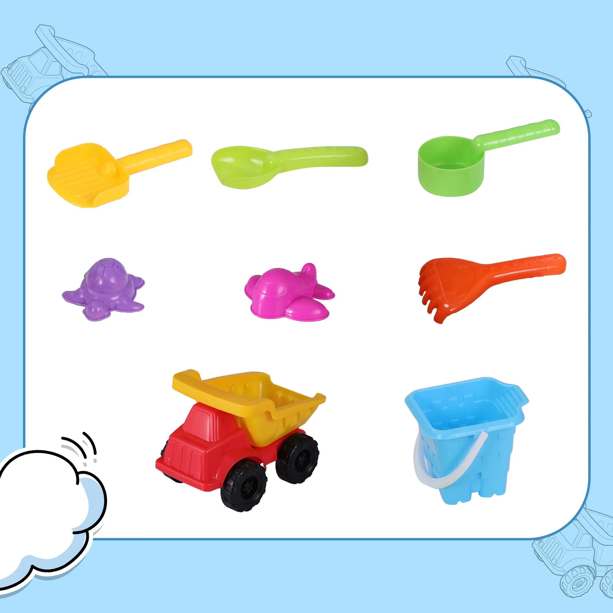 6 Keezi 2-in-1 Kids Construction Sandpit & Water Table - Multi, 6 of 7