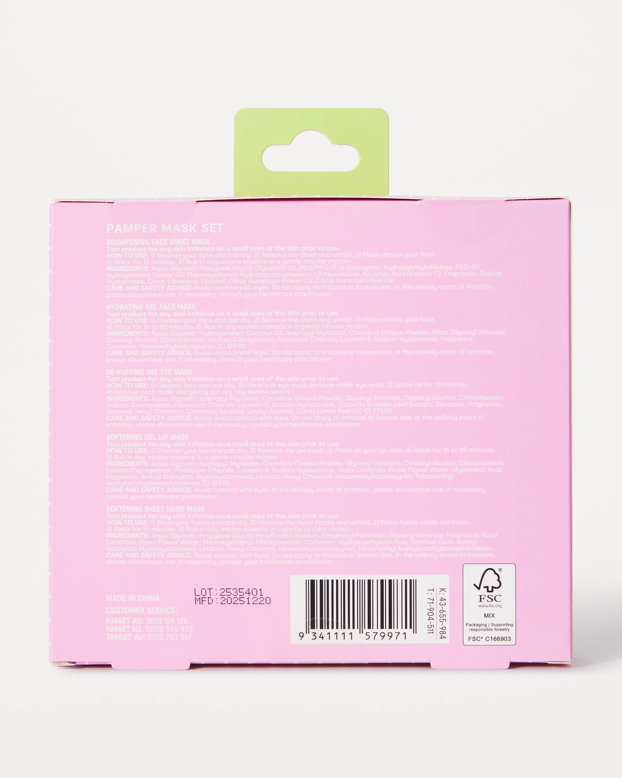 4 OXX Skincare Vacay Mode Pamper Mask Set, 4 of 4