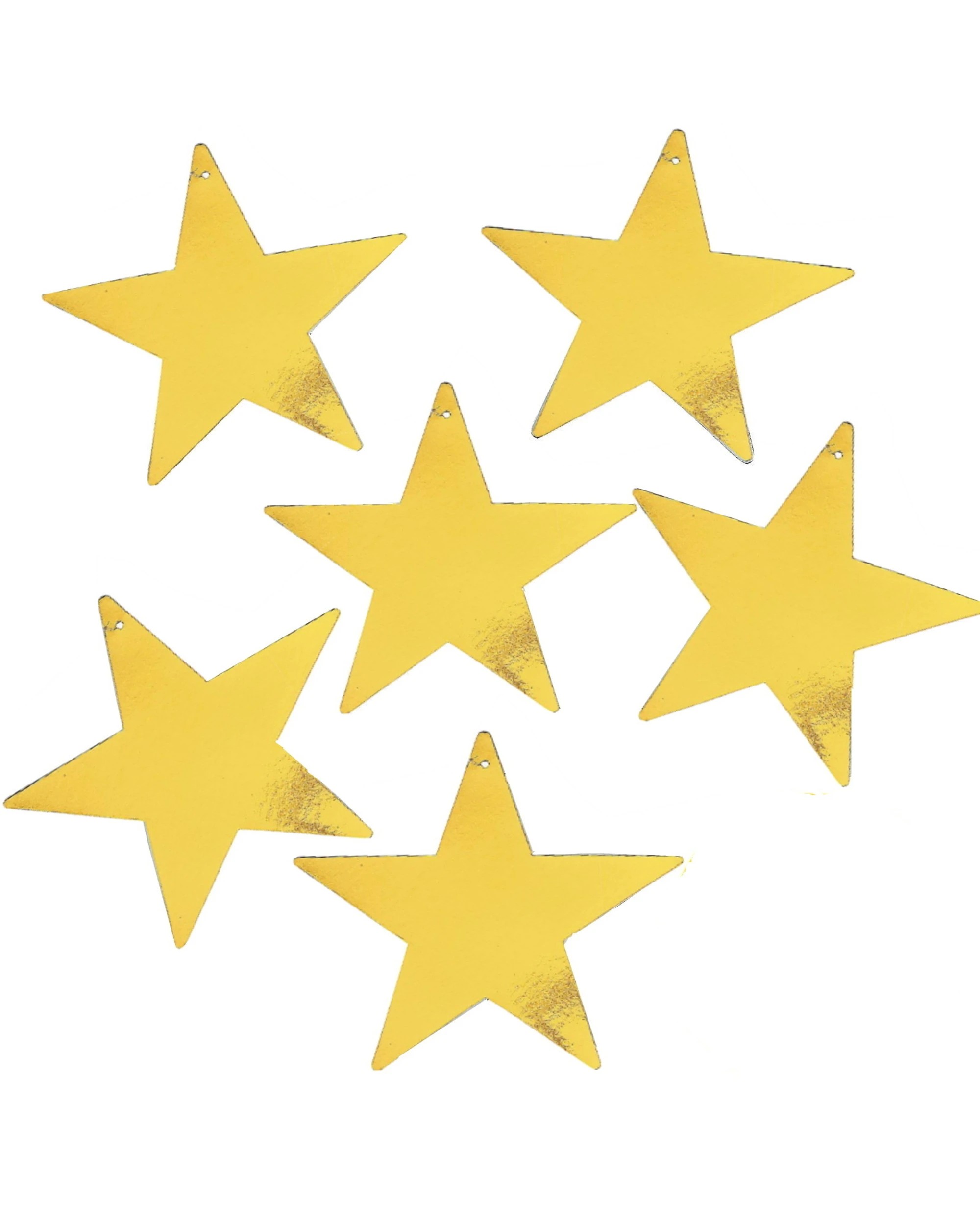 1 Fun Express Small Star Decorations Pack of 12 - Gold, 1 of 1