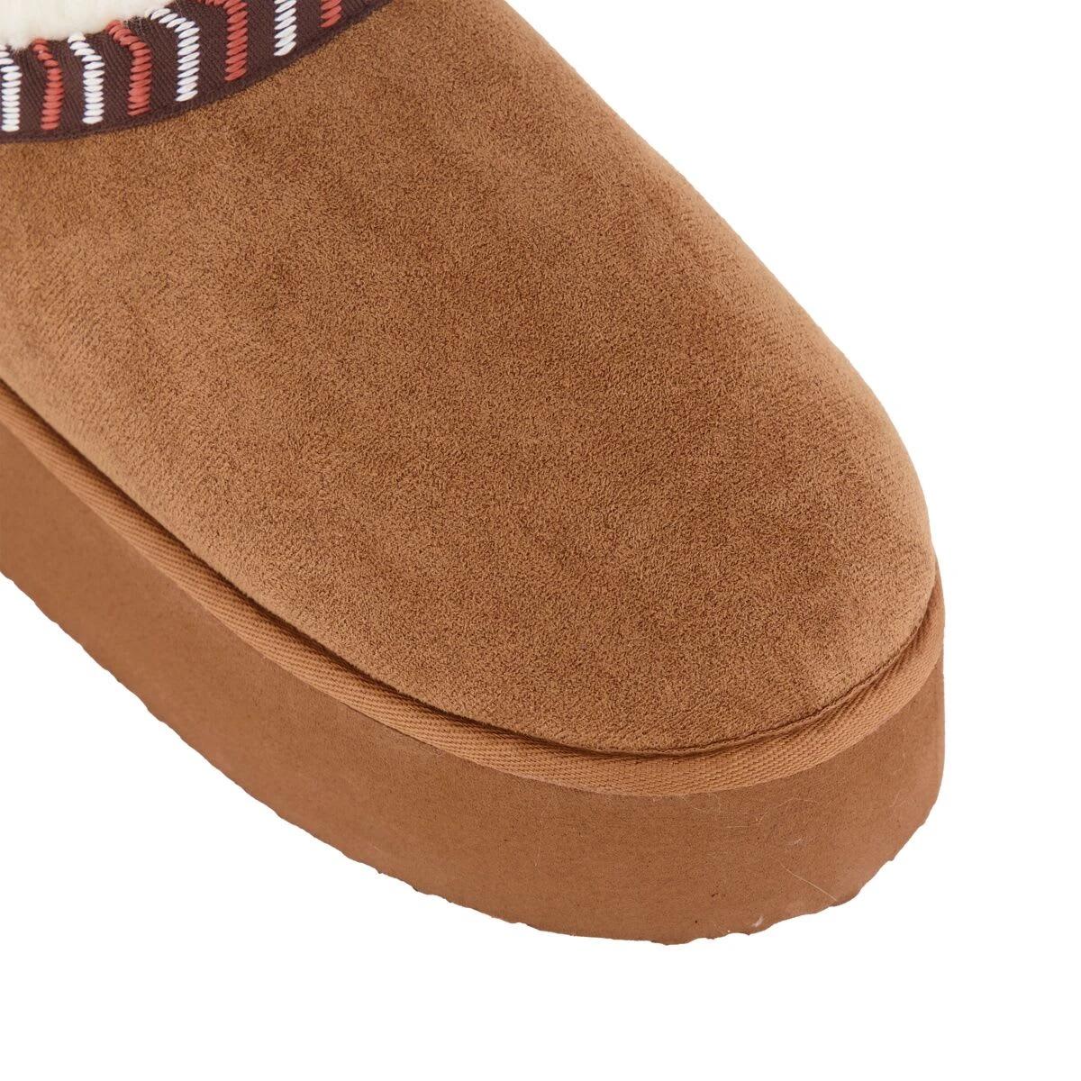 3 Scuff Platform Trim Slippers Chestnut, 3 of 3