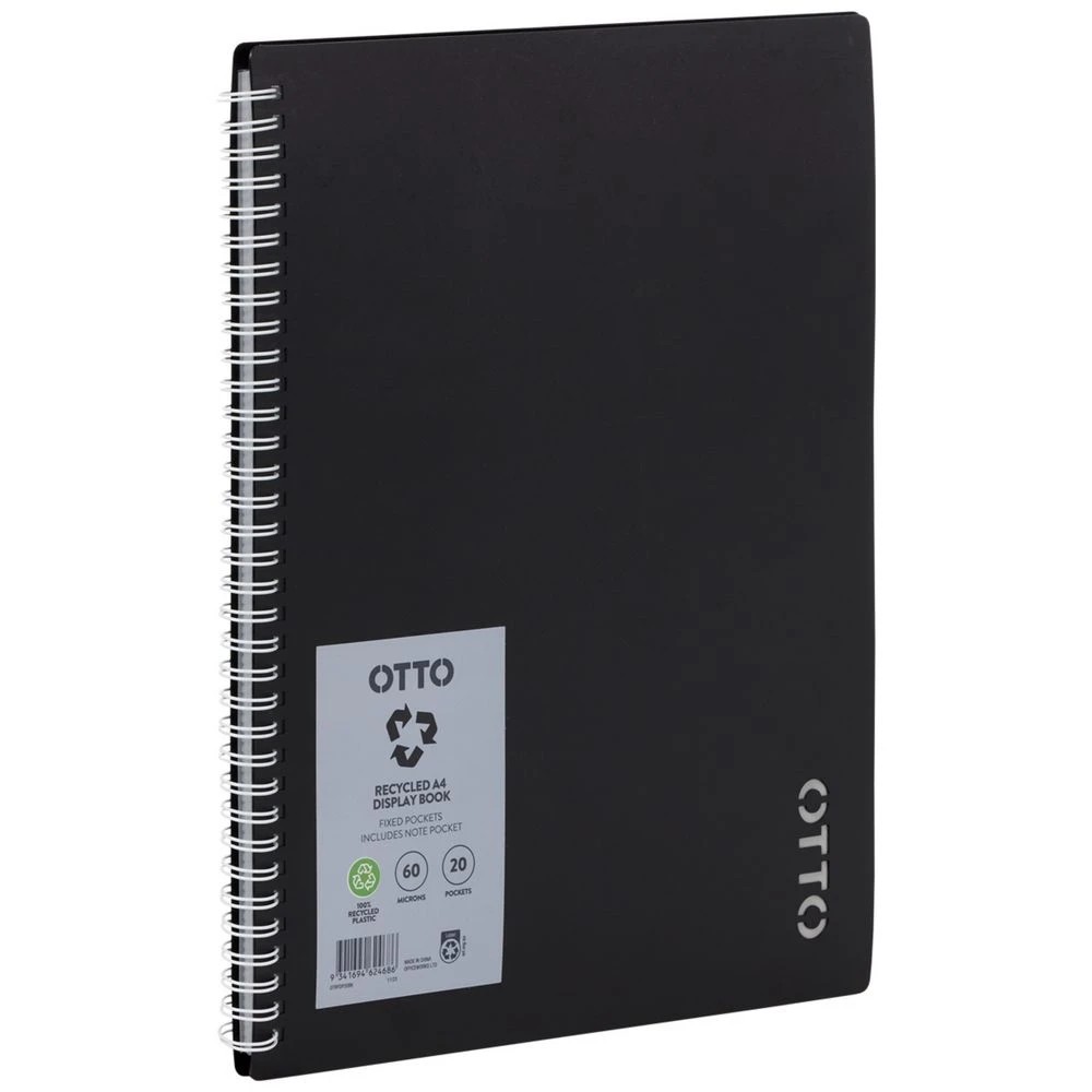 2 Otto A4 Fixed Display Book 20 Pockets Black, 2 of 5