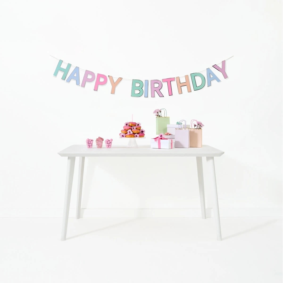 1 Pastel Happy Birthday Bunting, 1 of 5