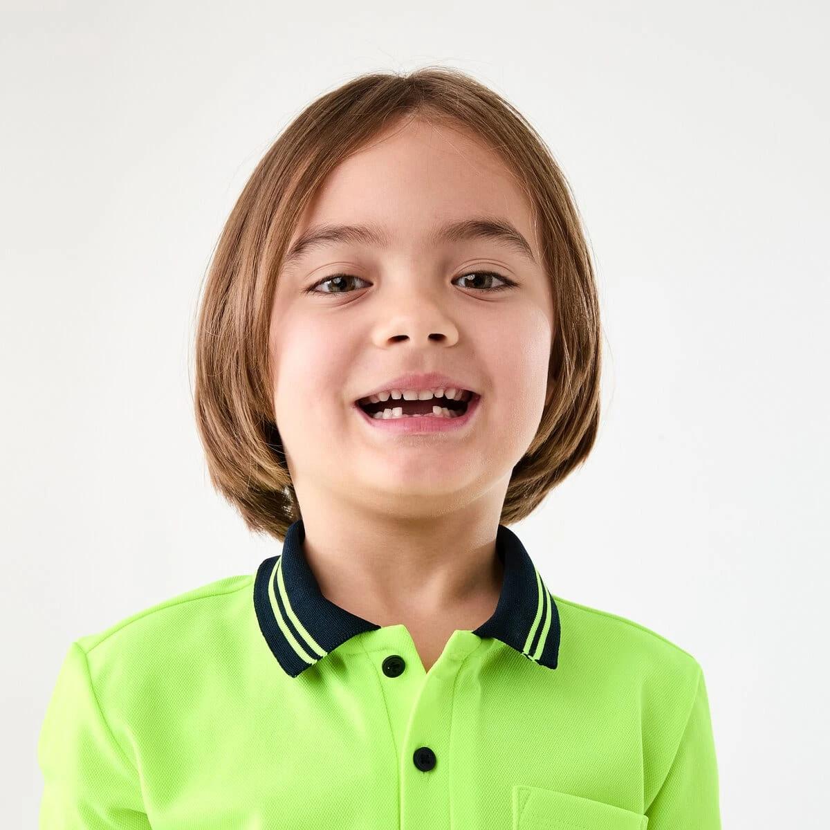 3 Mini Me Work Polo T-shirt FLURO YELLOW, 3 of 6