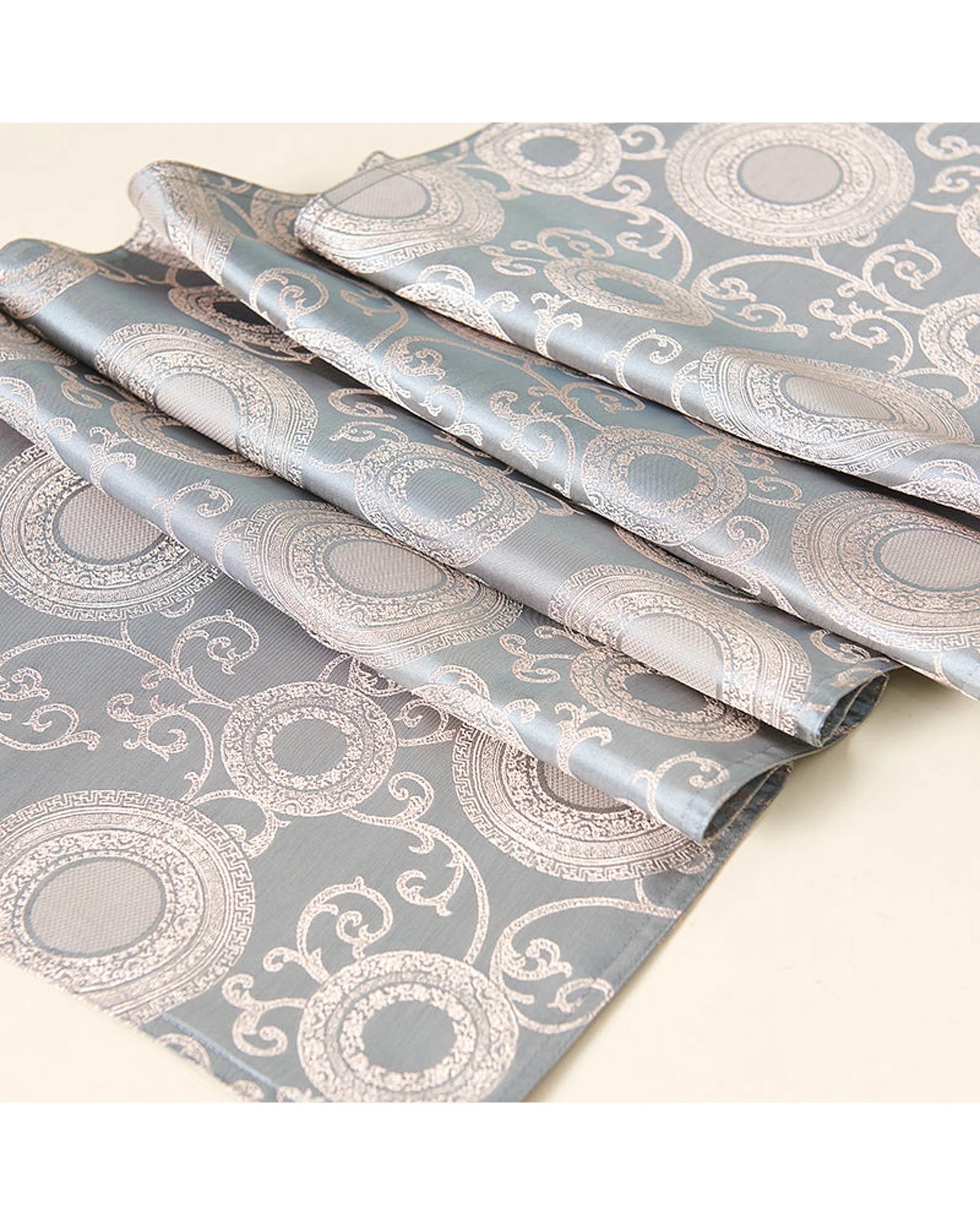7 Cotton More Premium Sateen Jacquard Dining Table Runner - Pattern, 7 of 7