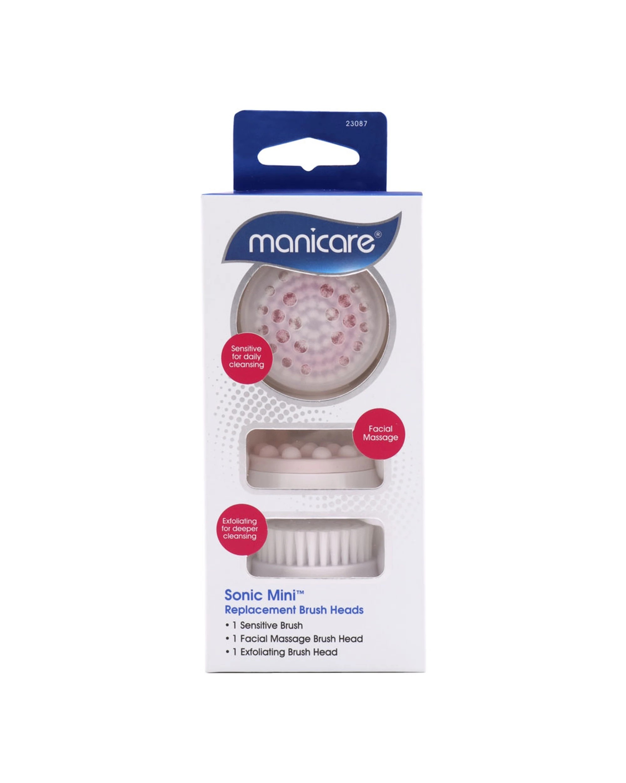 1 Manicare Sonic Mini Replacement Brush Heads 3pk, 1 of 2