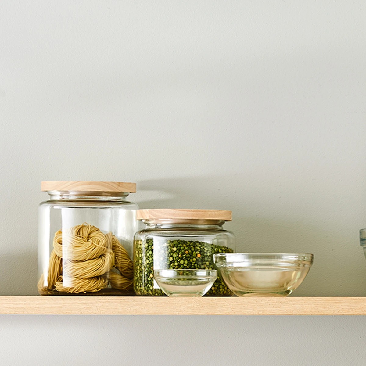 4 1.5L Glass Jar with Wood Lid, 4 of 5