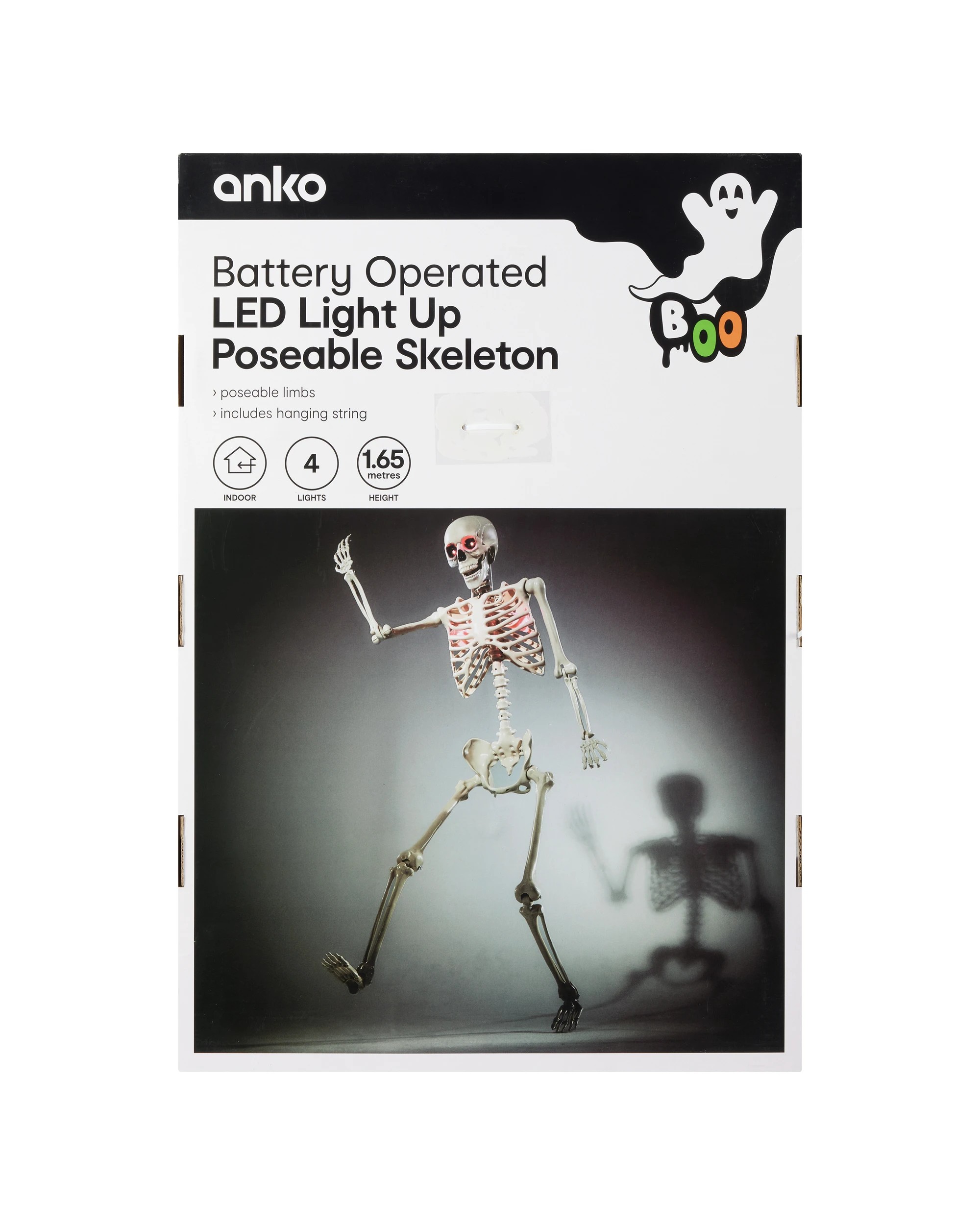 10 Battery Operated LED Light Up Poseable Skeleton, 10 of 10