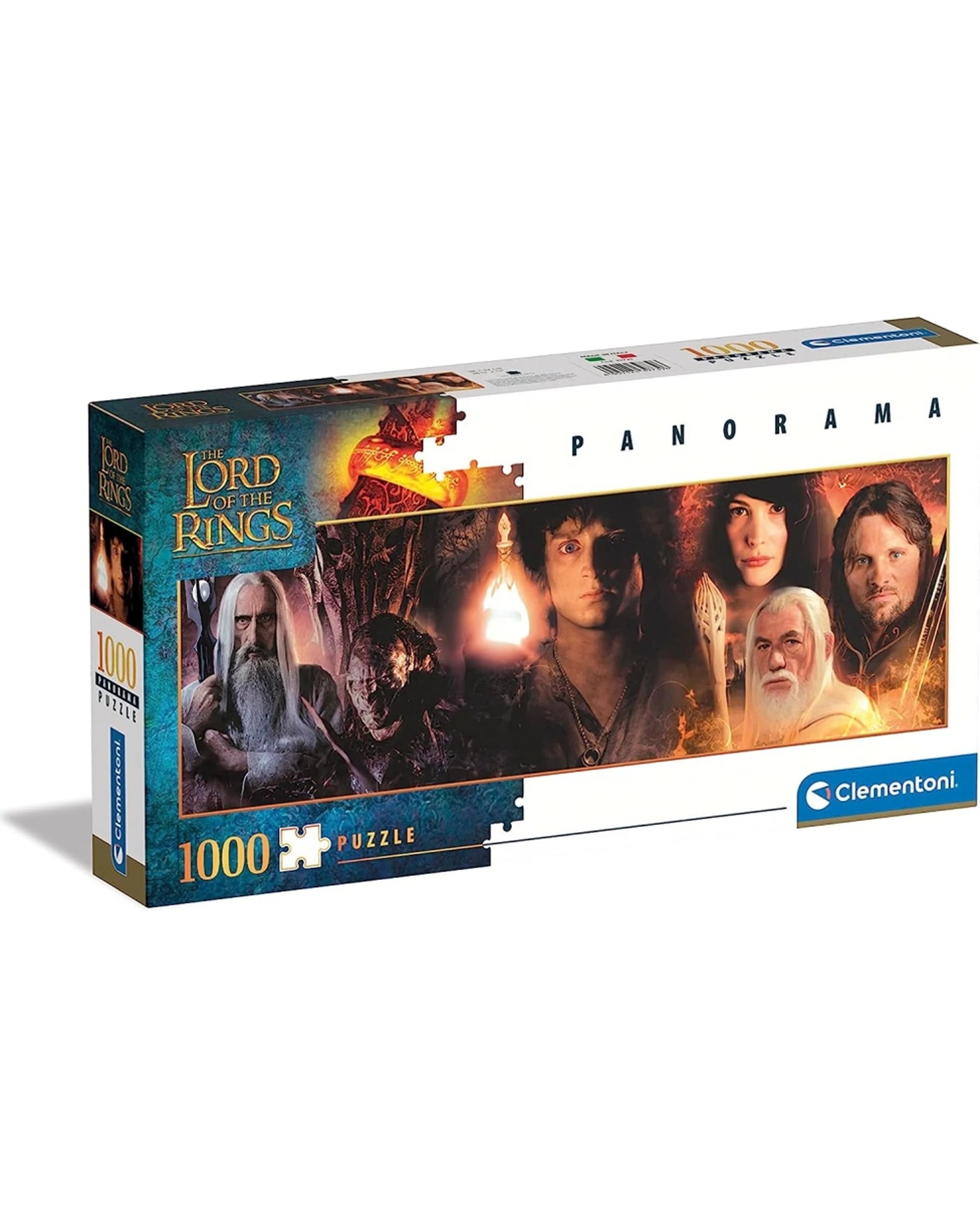 1 Clementoni 1000pc Lord Of The Rings Panorama Jigsaw Puzzle Set 98x30cm - Multi, 1 of 1