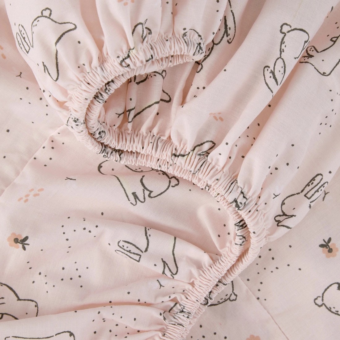 4 2 Pack 225 Thread Count Organic Cotton Fitted Bassinet Sheets - Bunny Print, 4 of 6