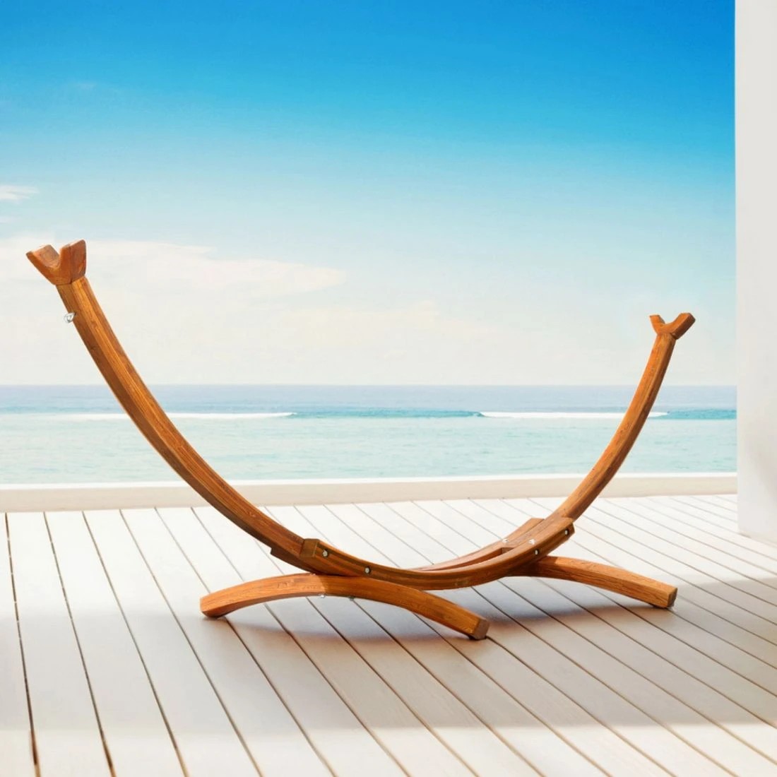 3 Gardeon Hammock Bed Stand Larch Wood 315cm Length
 - brown, 3 of 3