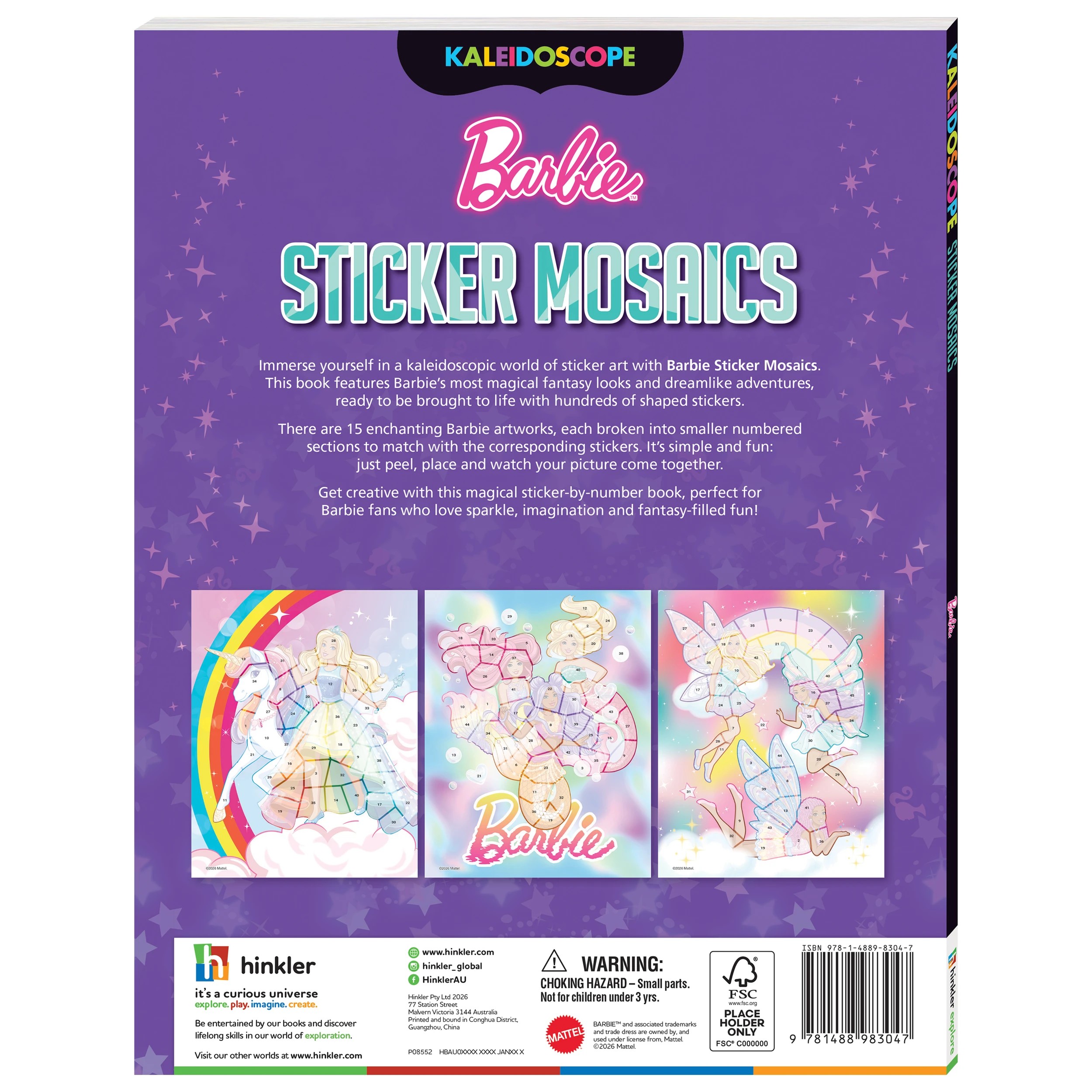 2 Kaleidoscope Barbie Sticker Mosaics - Book, 2 of 5