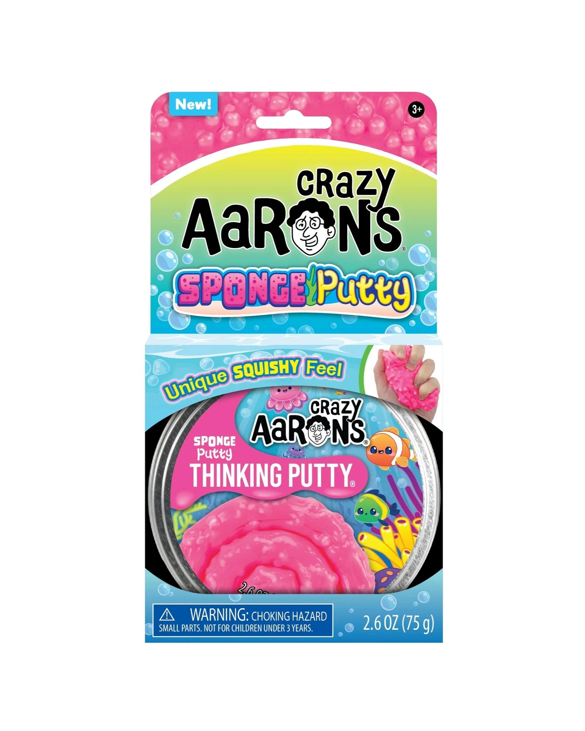 1 Crazy Aaron's Thinking Putty Trendsetters Sponge Putty 4 inch Tin - Pink, 1 of 4