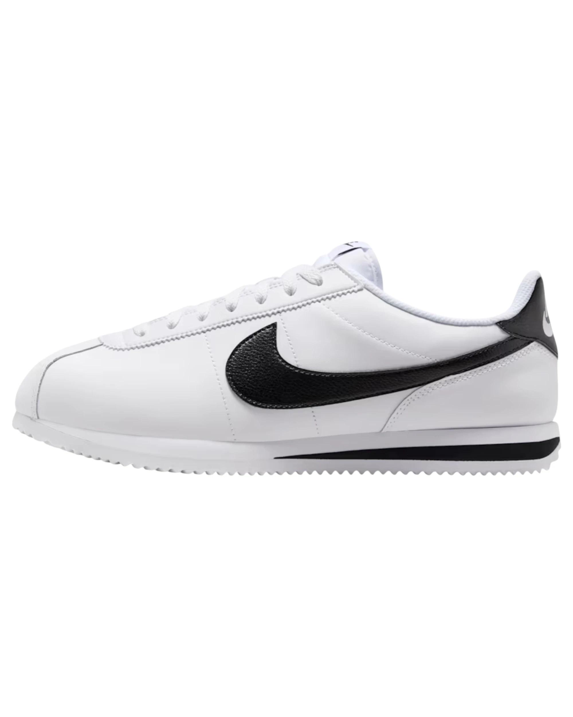 8 Nike Mens Cortez Leather Athletic Shoes WHITE/BLACK, 8 of 8