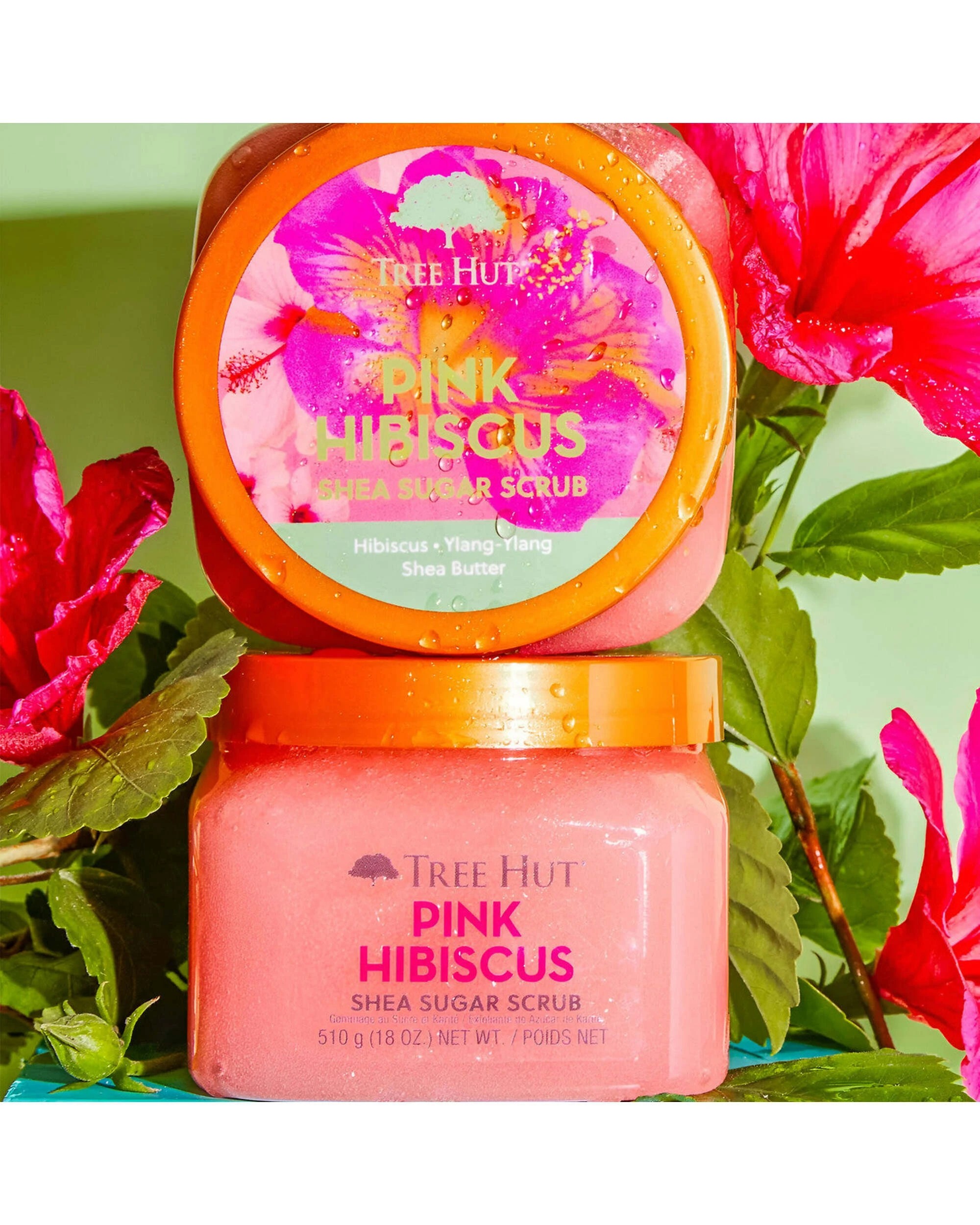 2 Tree Hut Pink Hibiscus Shea Sugar Body Scrub 510g, 2 of 2