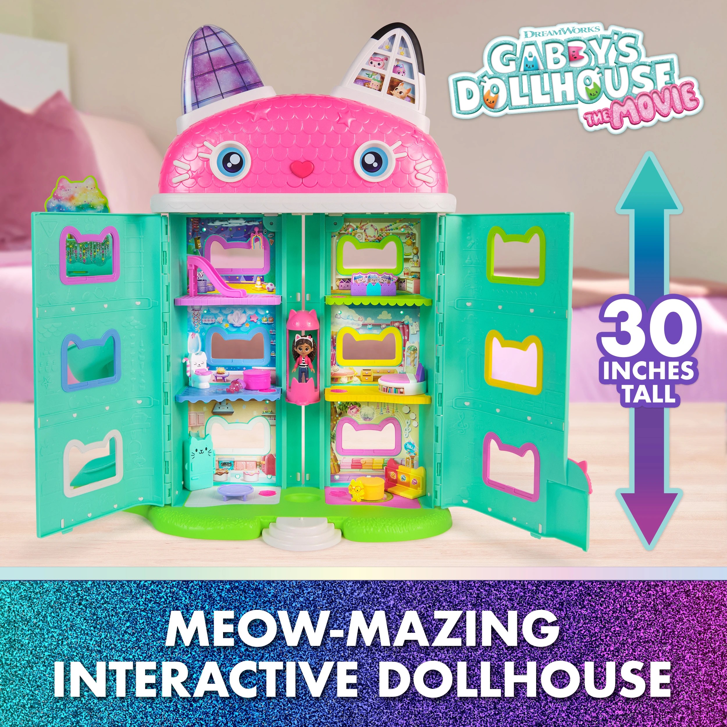 4 Gabby's Dollhouse the Movie Meow-mazing Interactive Dollhouse, 4 of 10