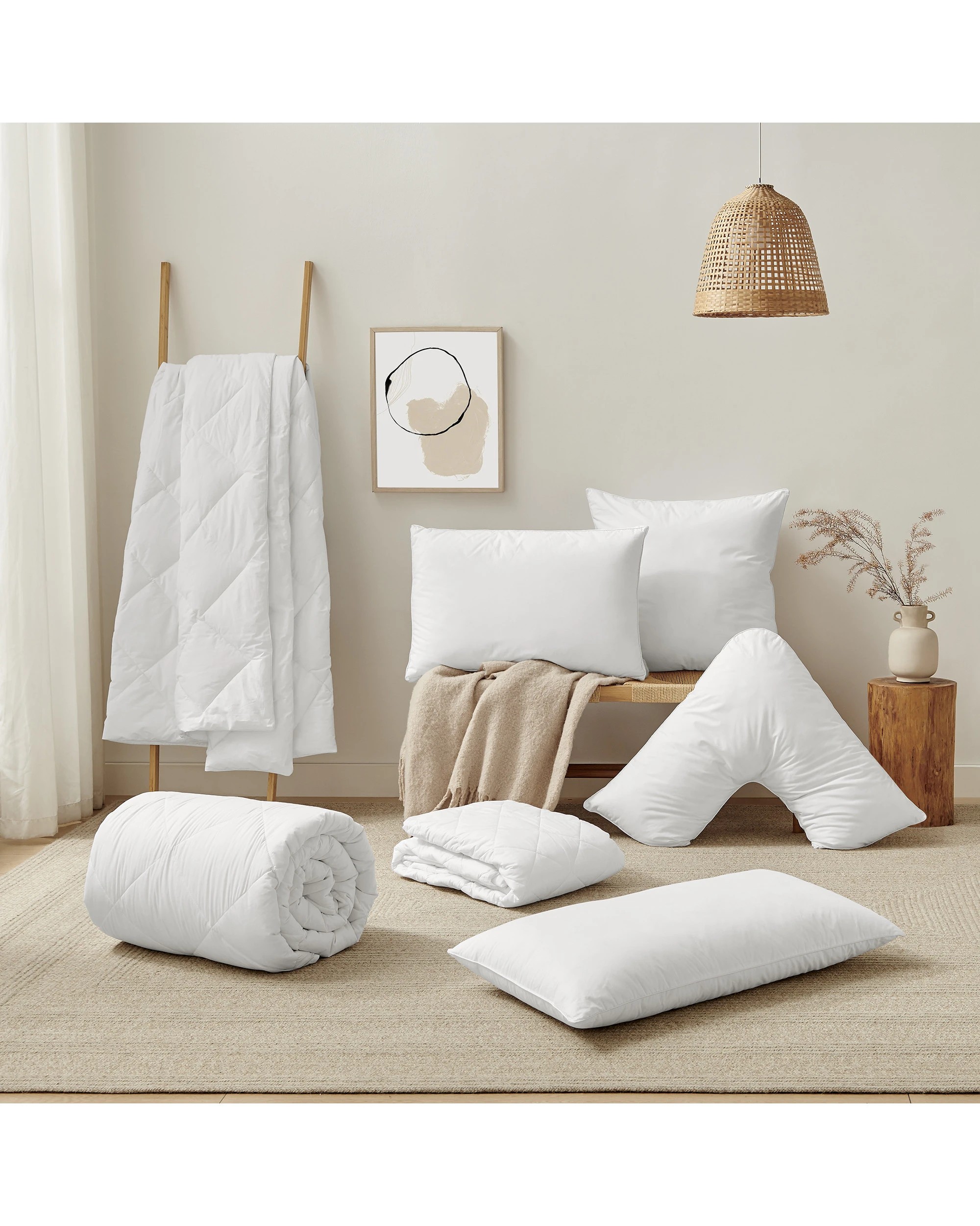 9 ESSN Healthguard Allergy Sensitive Cotton Cover Quilted Waterproof Pillow Protector (Twin Pack) V shape - White, 9 of 9