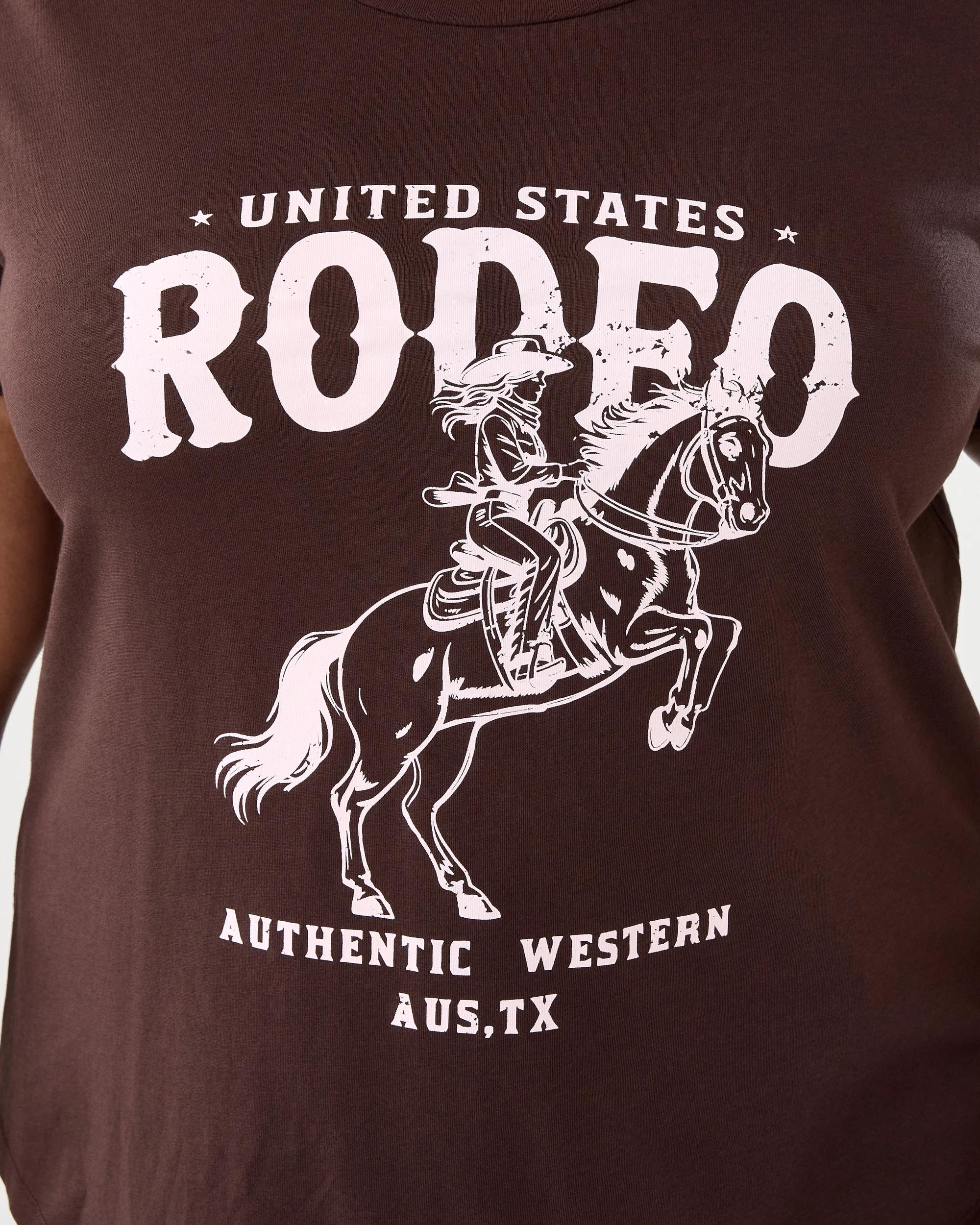6 Curve Short Sleeve Basic Print T-shirt Rodeo, 6 of 6
