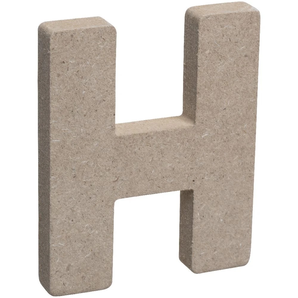 3 Born Wooden Alphabet Letter H 10cm, 3 of 3
