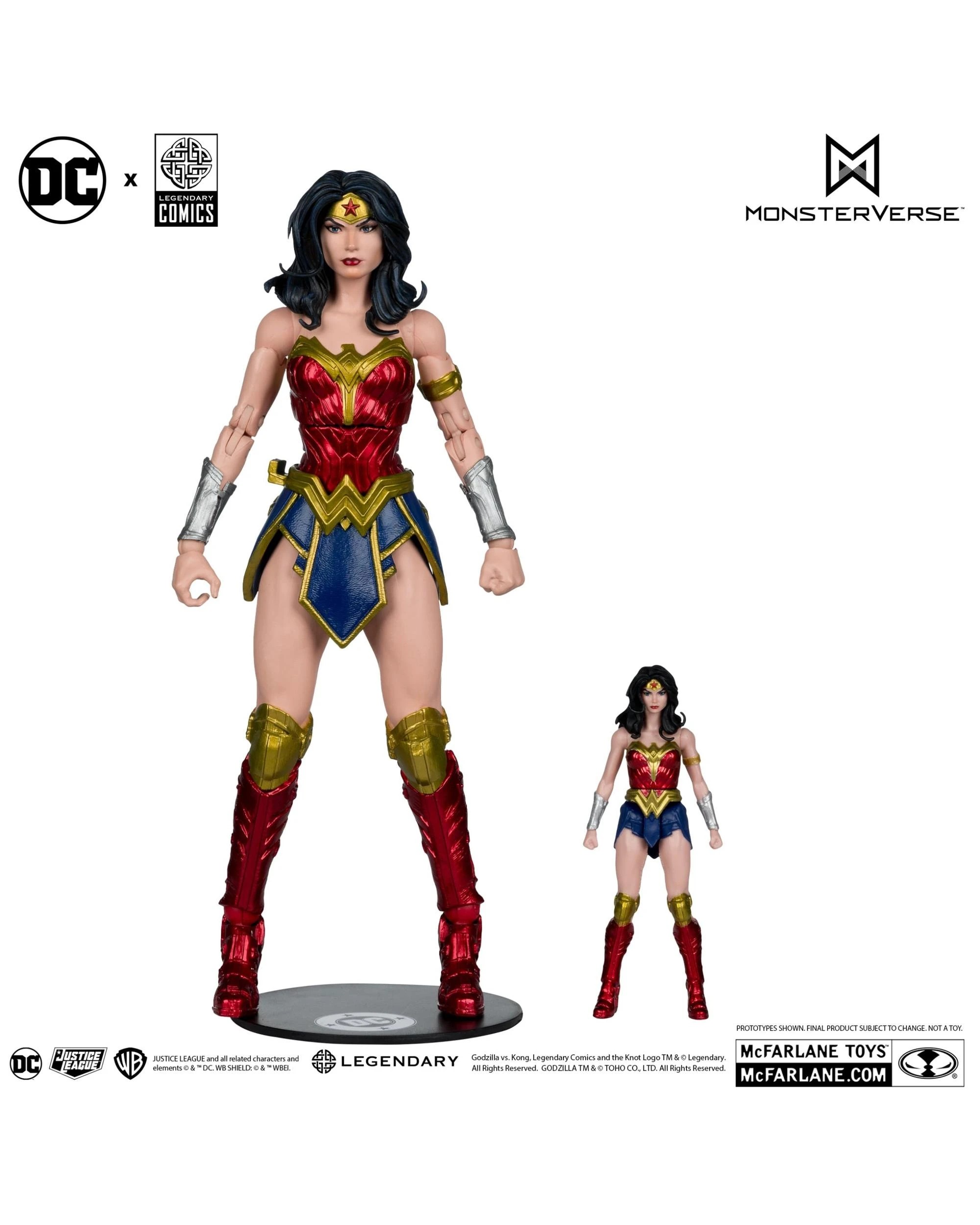 6 DC Multiverse Wonder Women vs Godzilla - JLA vs Godzilla vs Kong -  Action Figure 2 Pack, 6 of 9