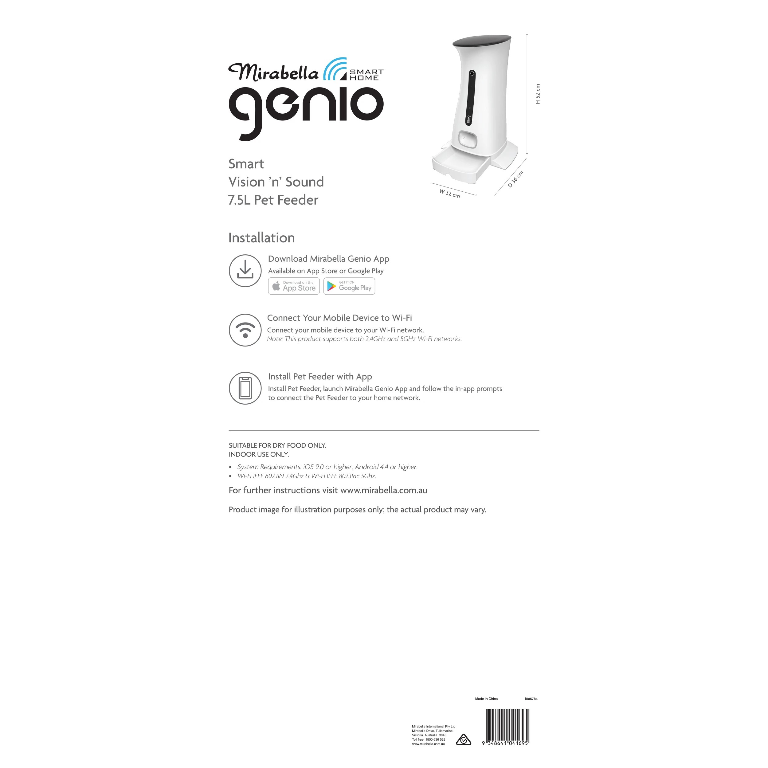 9 7.5L Mirabella Genio Smart Vision ‘n’ Sound Pet Feeder, 9 of 9