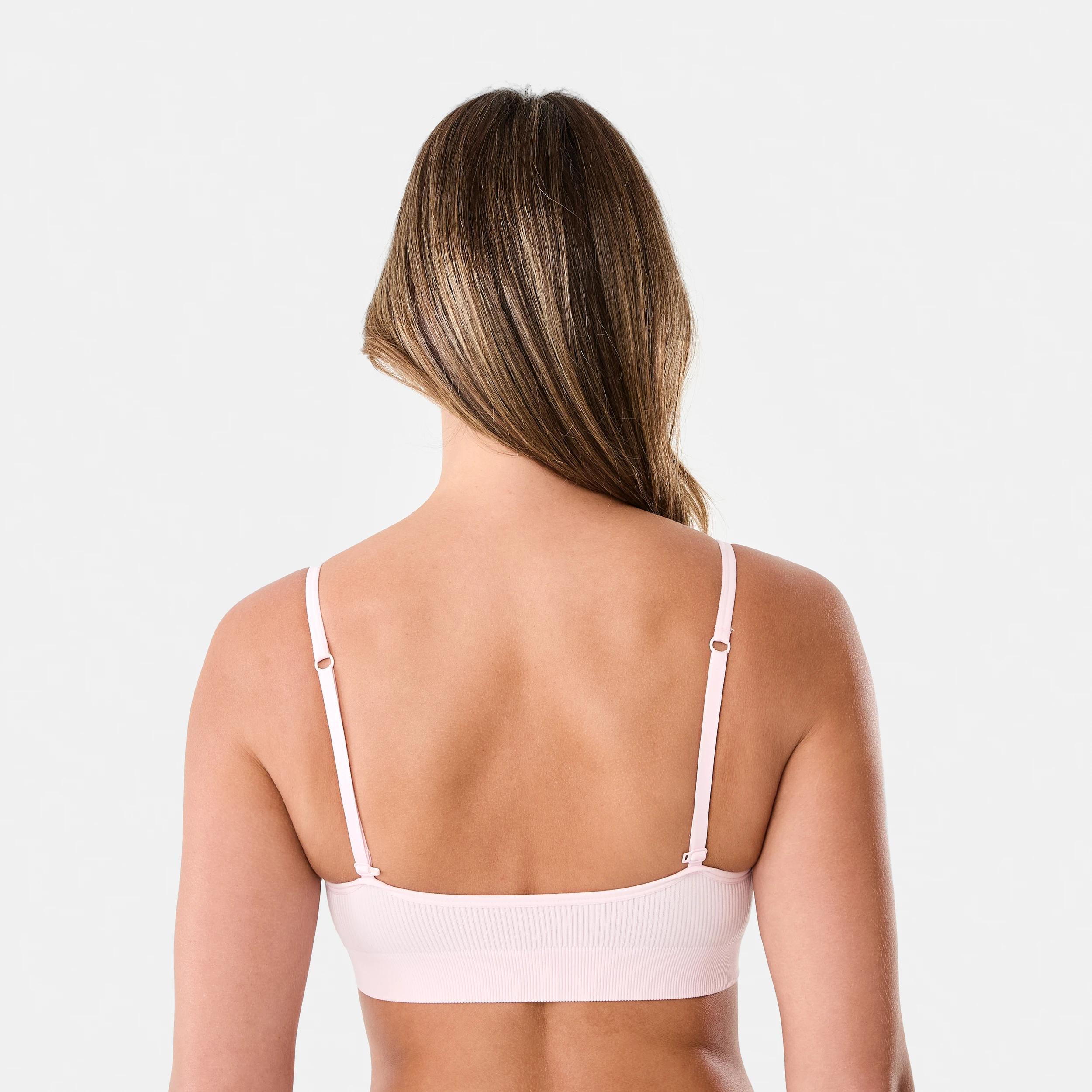 3 Seamfree Rib Crop Bra Bllet Pink, 3 of 7