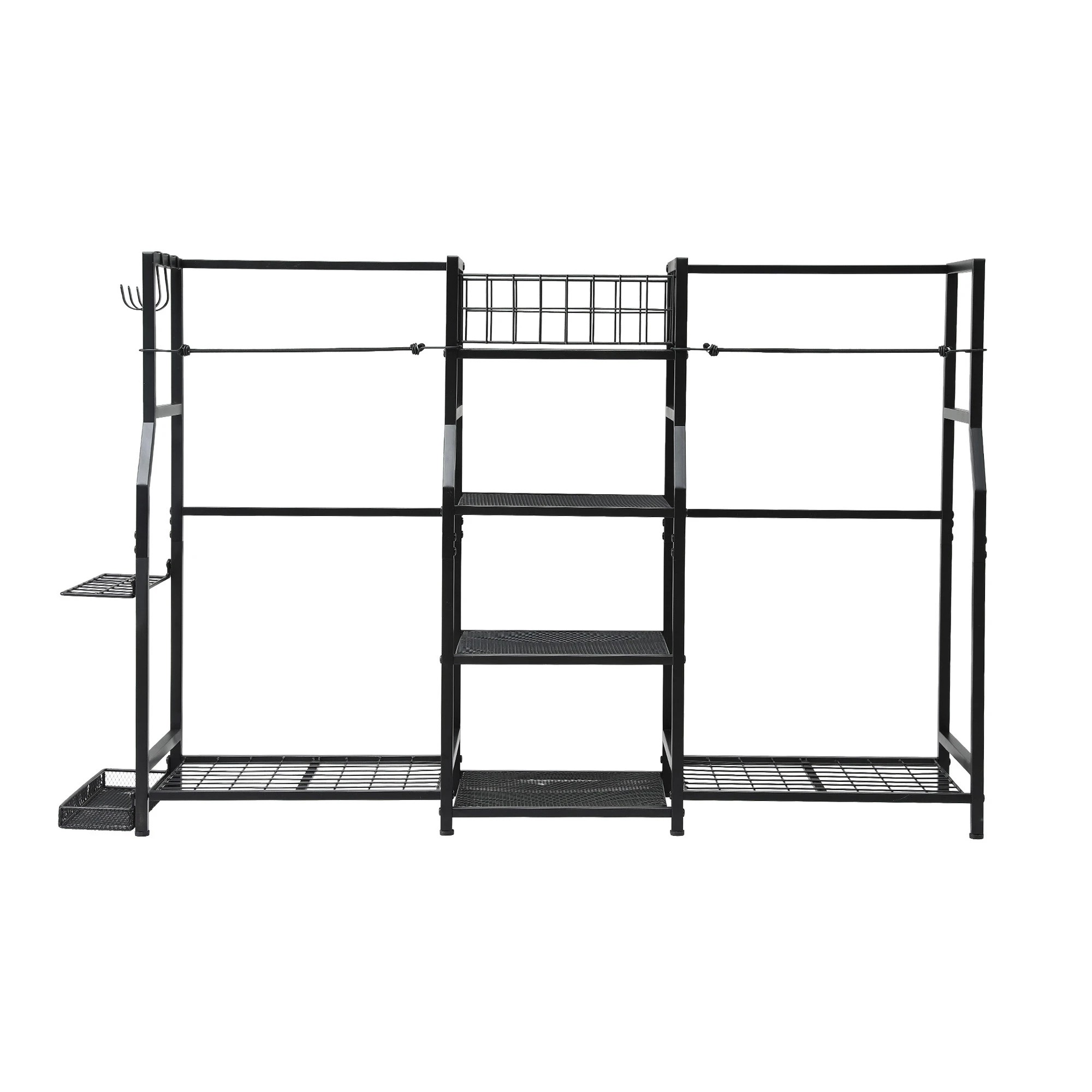 3 Everfit Golf Bag Storage Golfing Equipment Rack Holds 2 Bags 16 Clubs - Black, 3 of 8