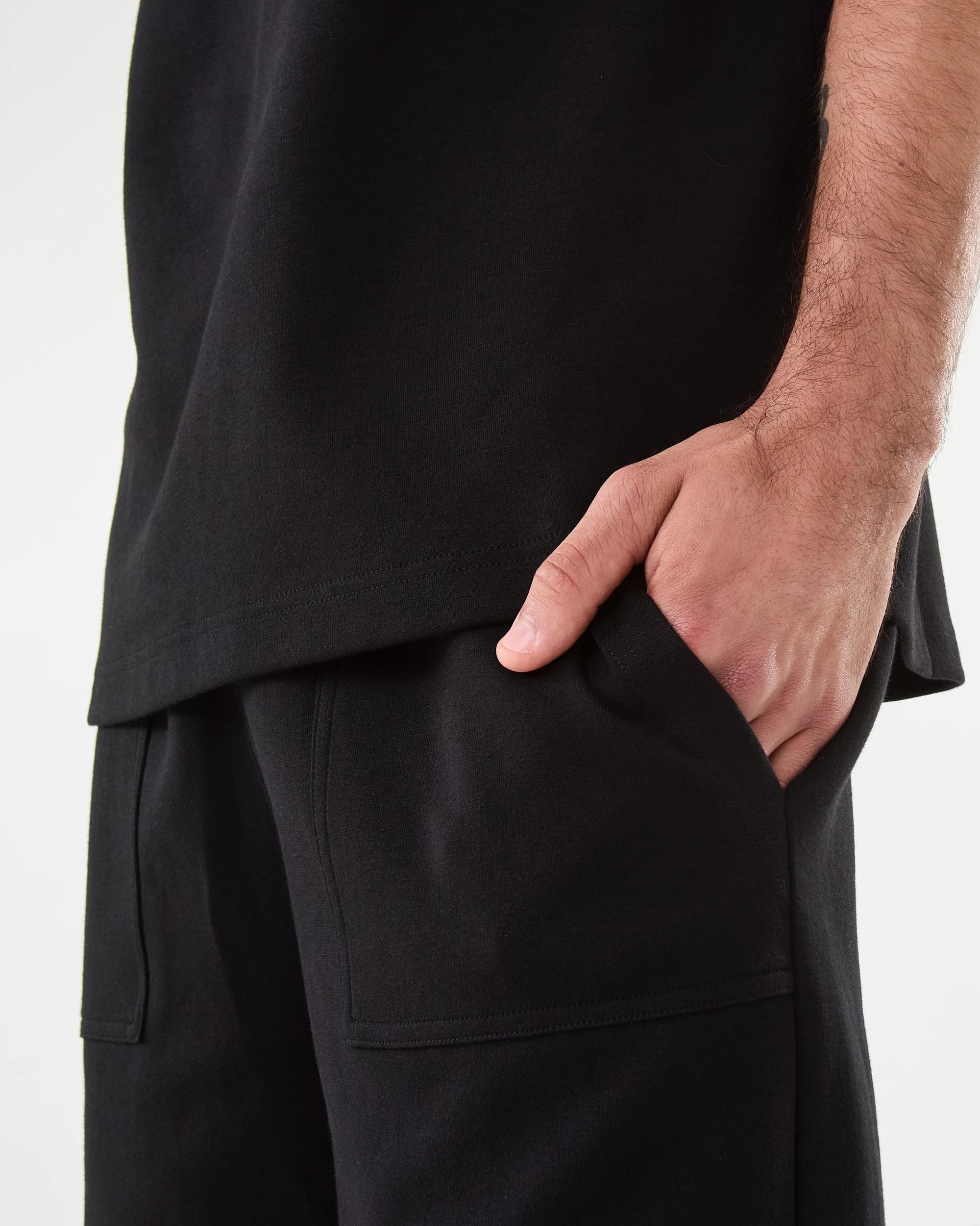 5 Elastic Waist Interlock Knit Shorts Black, 5 of 6