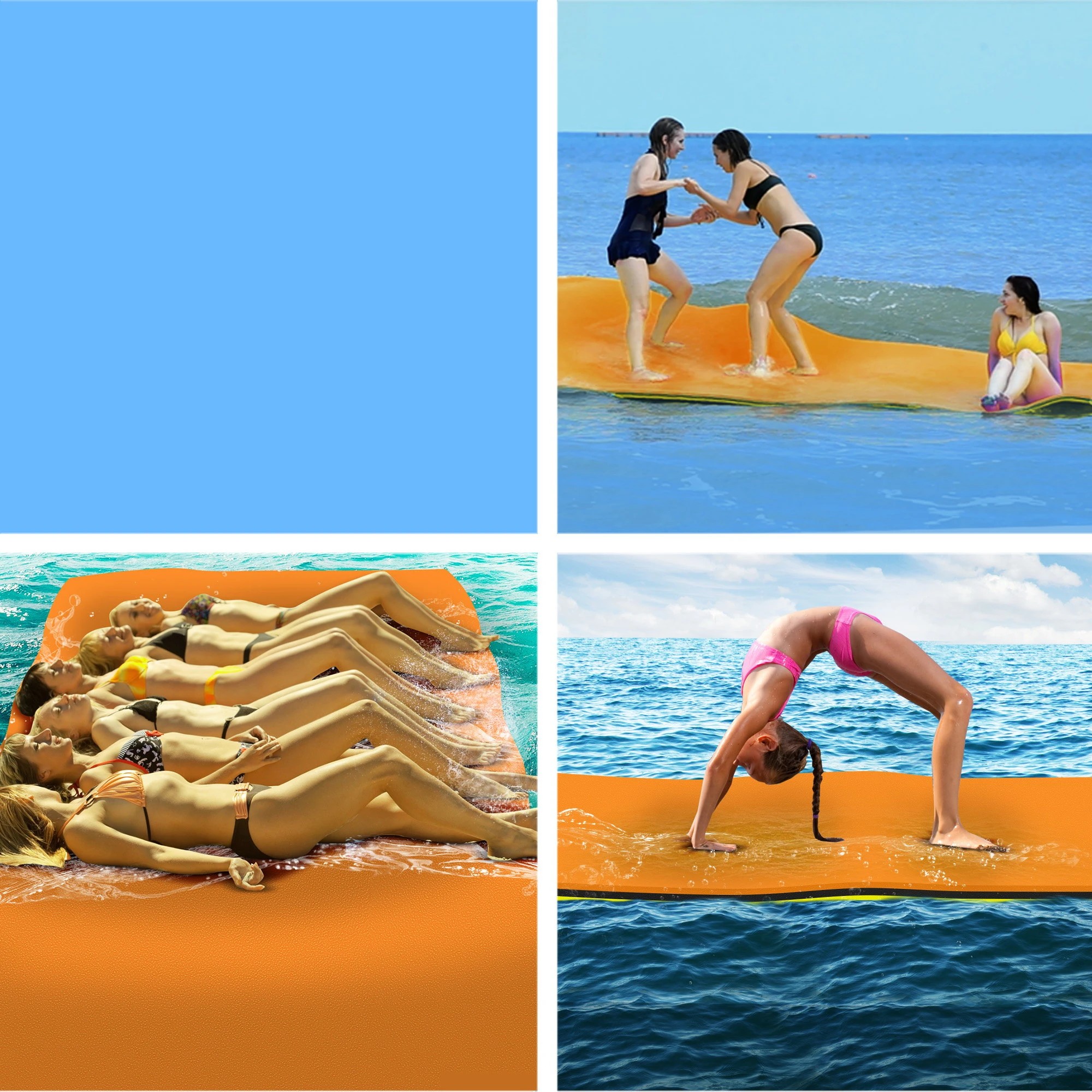 3 Weisshorn Floating Water Mat 5.5x1.8m Foam Pad Swimming Pool Island - Multi, 3 of 7