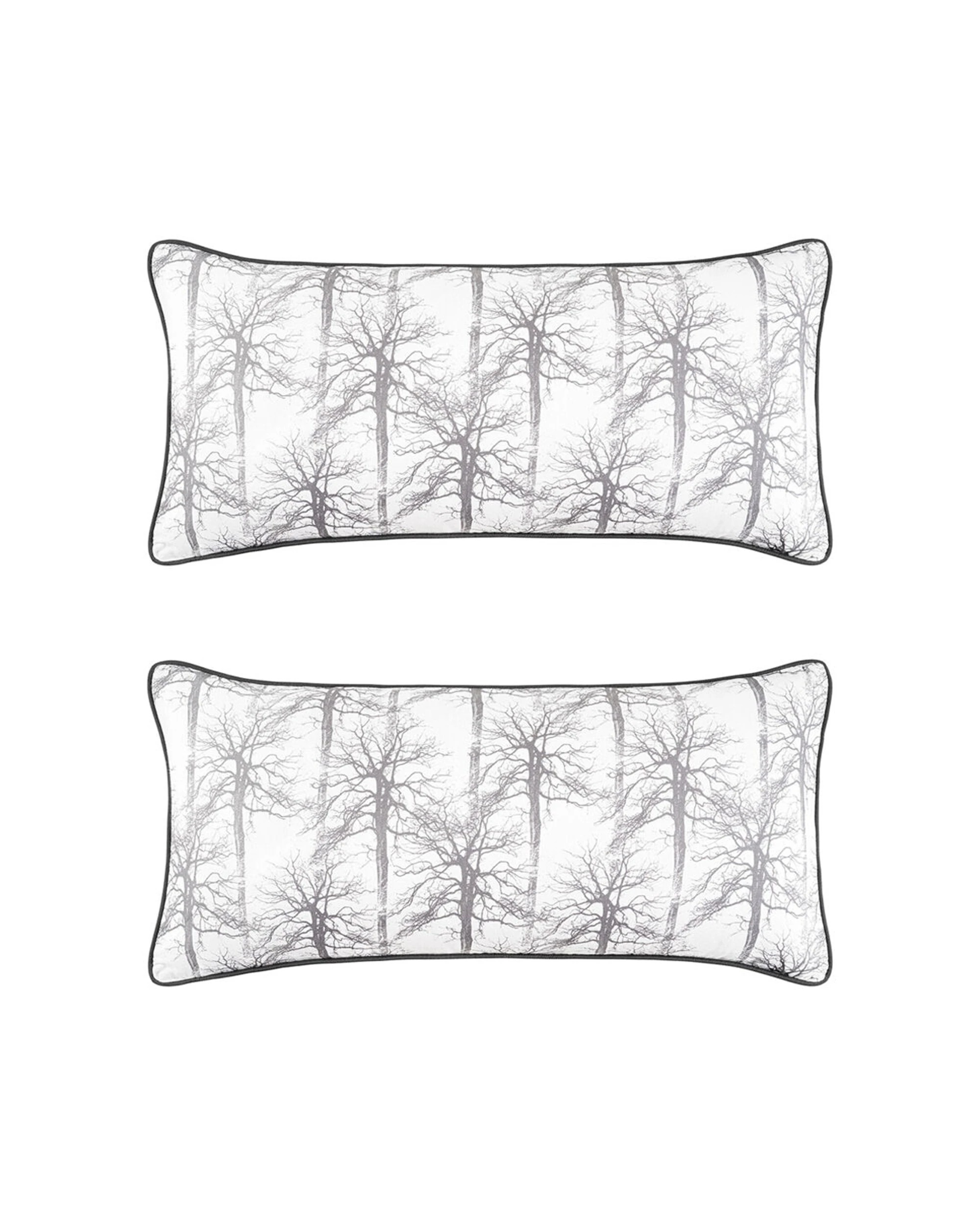 1 Bianca 2PK Myrtleford Rectangular Lumbar Cotton Sateen Cushion 30x60cm - Grey, 1 of 1