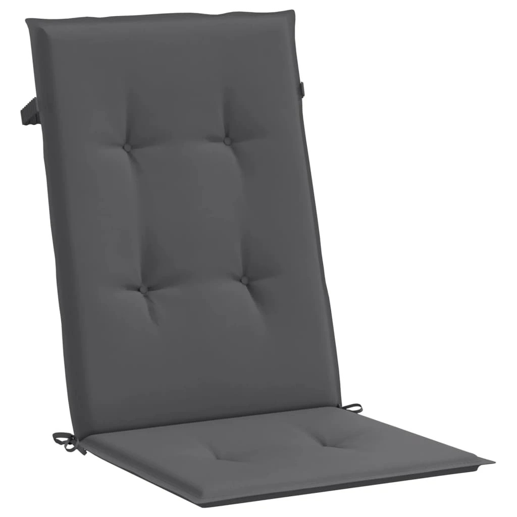 3 Vidaxl Garden Highback Chair Cushions 6 Pcs Fabric - Grey, 3 of 8