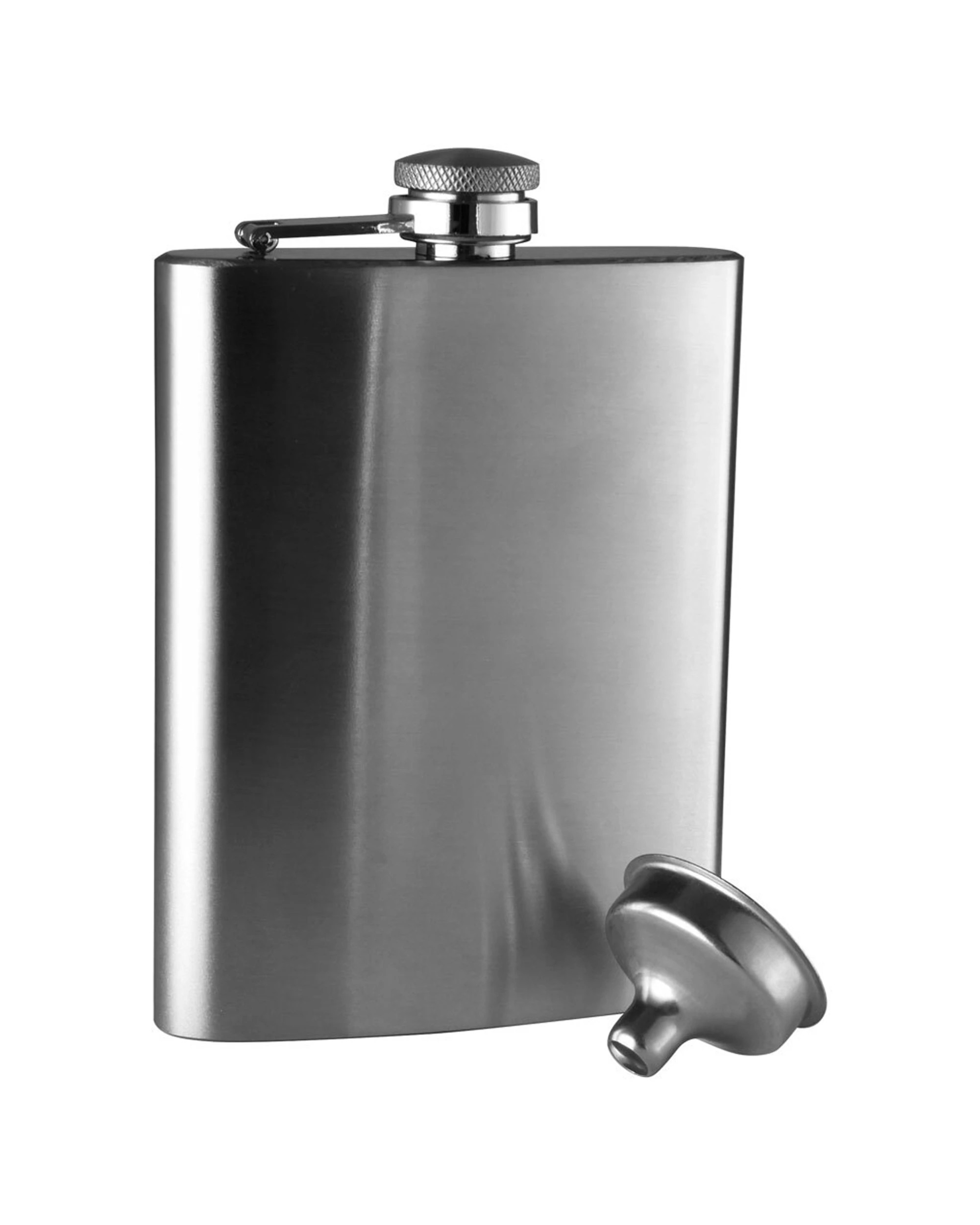 1 Avanti 236ml Hip Flask With Captivated Lid Funnel Included Gift Boxed Satin - Silver, 1 of 1