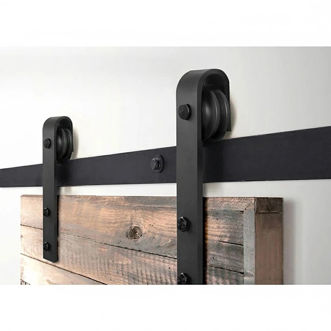 4 Cefito Sliding Barn Door Hardware Track Set 3.66m - Black, 4 of 7