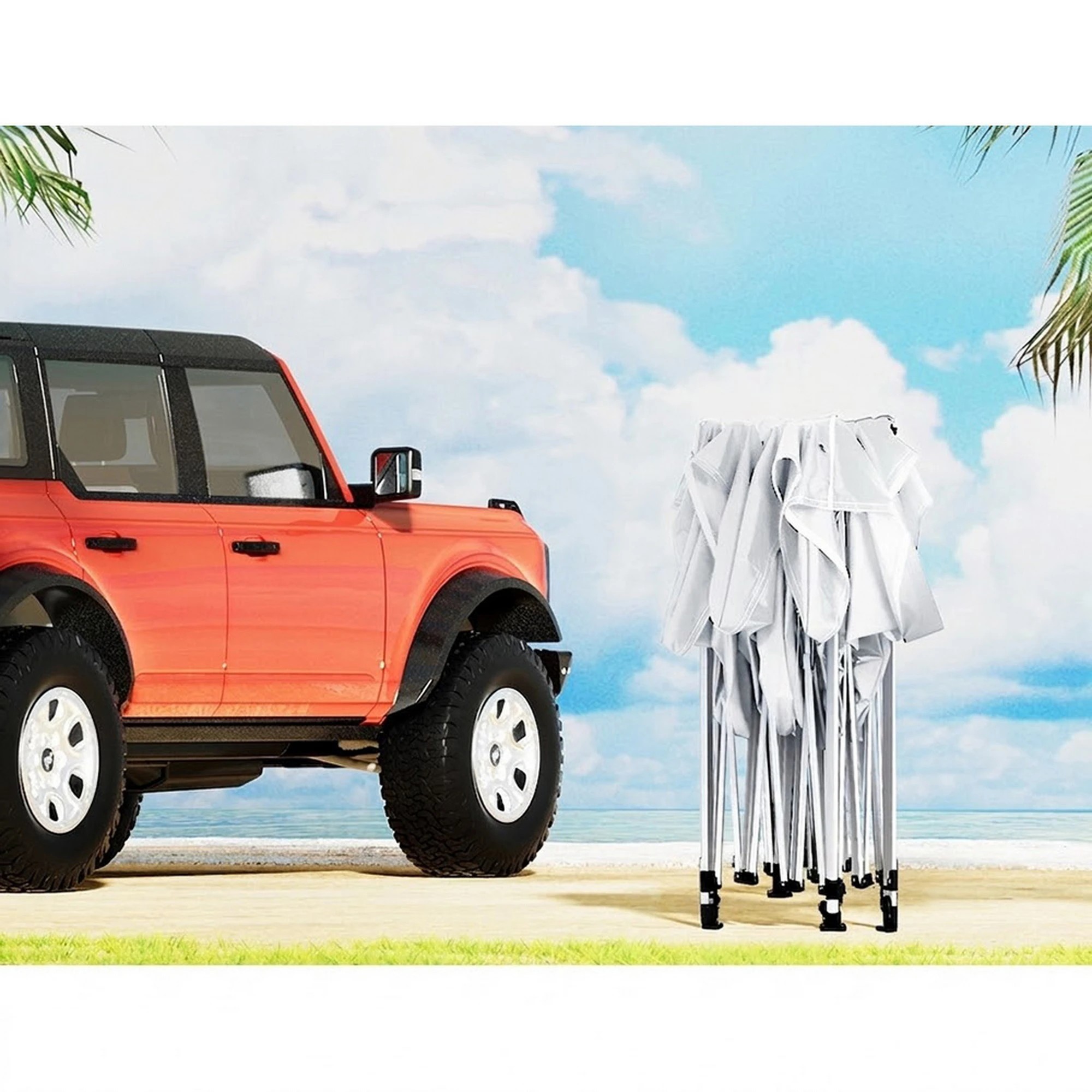 5 Instahut Gazebo Pop Up Marquee  Wedding Party Outdoor Camping Mesh Wall - White, 5 of 8