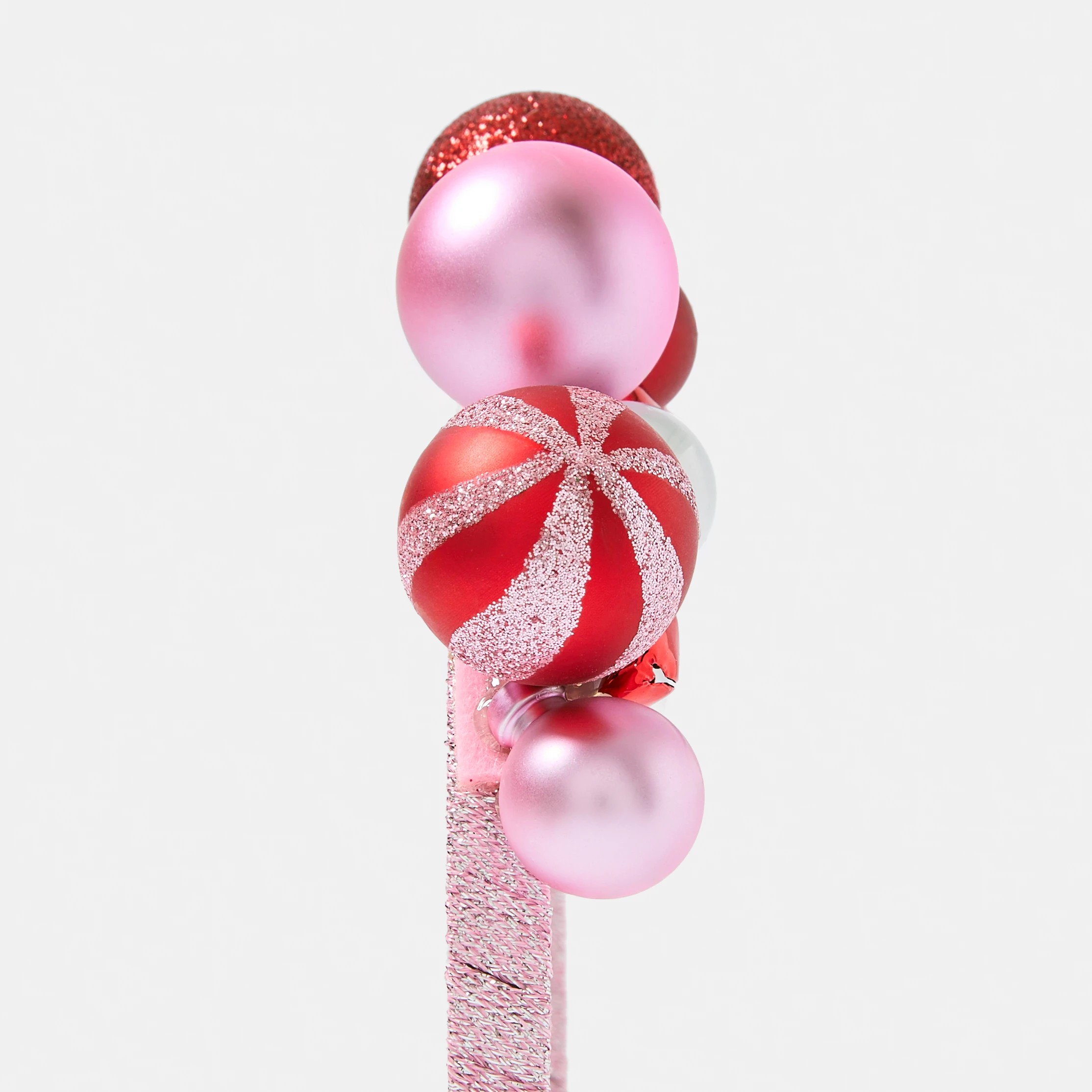 3 Christmas Candy Bauble Headband - Red, 3 of 5